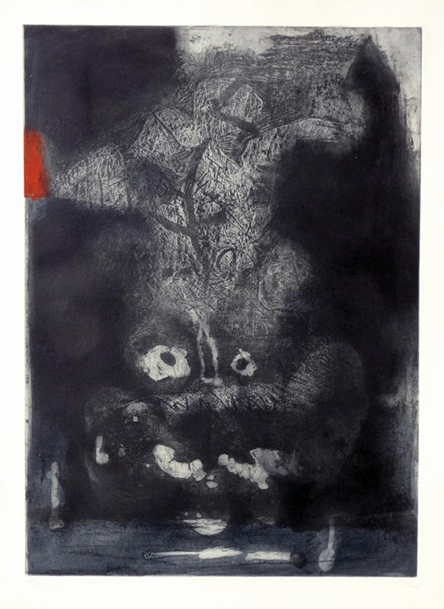 Beast With Tree In Stomach, American Modernist Abstract Etching