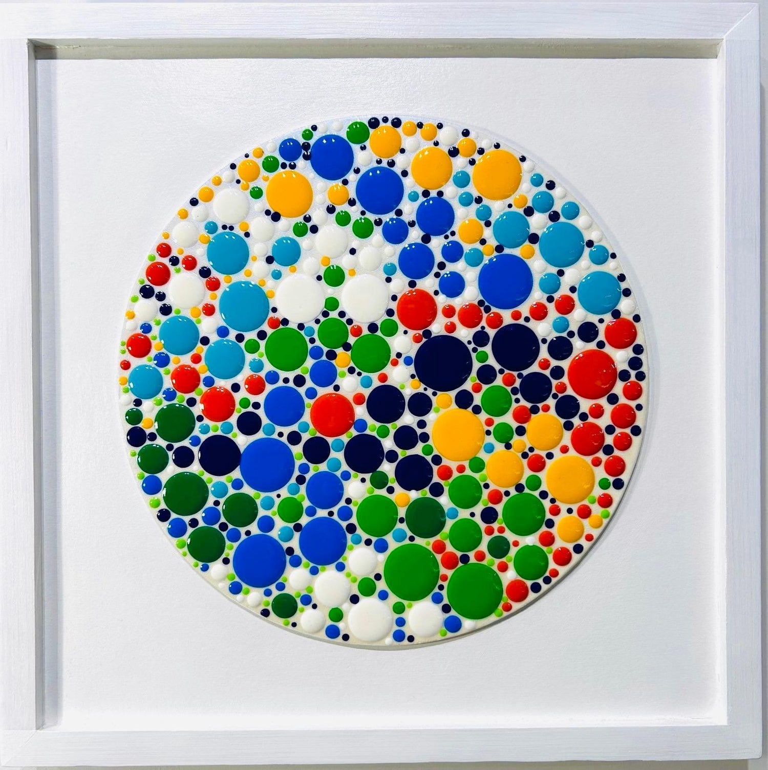 Mixed Media Pop Art Abstract Painting on Vinyl Record LP Wall Sculpture Weege