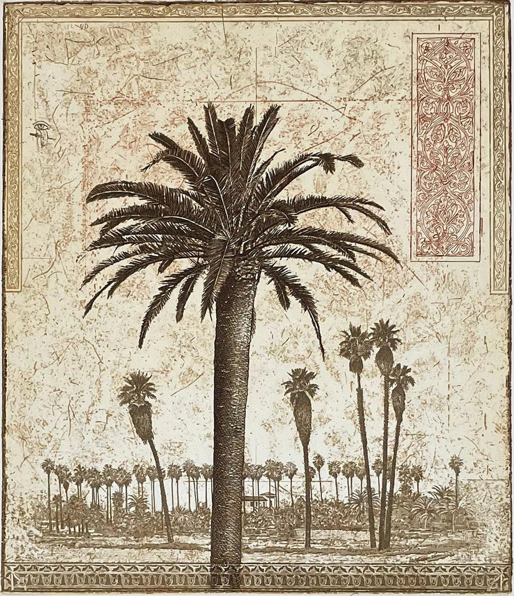 Israeli Modern Pop Art Photo Silkscreen Serigraph Palm Trees Kadishman