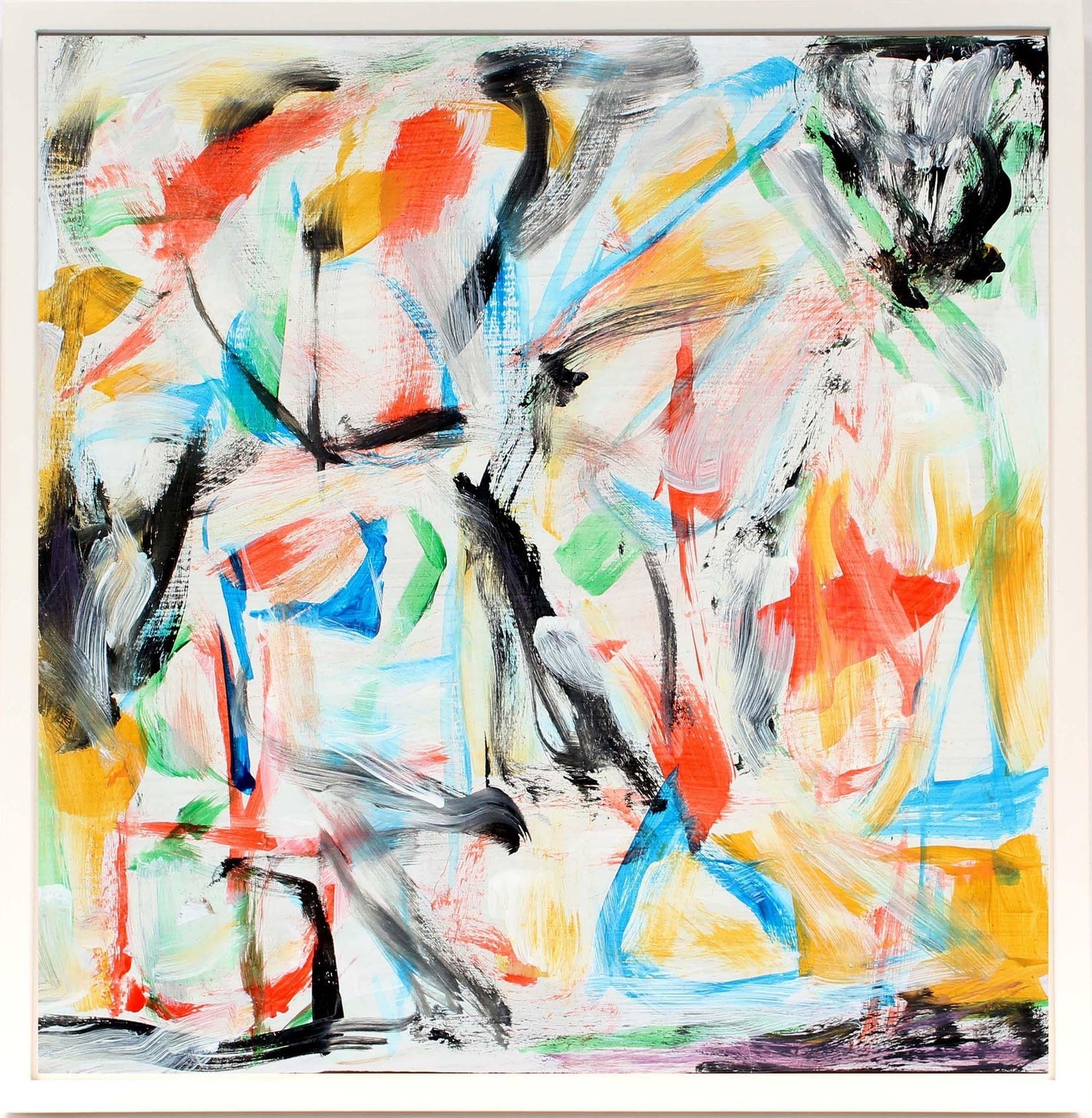 Large Modernist Alexander Liberman Contemporary Mixed Media Painting Svet III