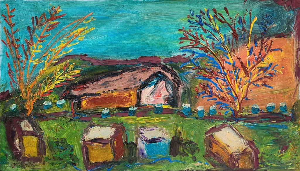 Large Oil Painting Israeli Pinchas Litvinovsky Jerusalem Israel Bezalel School
