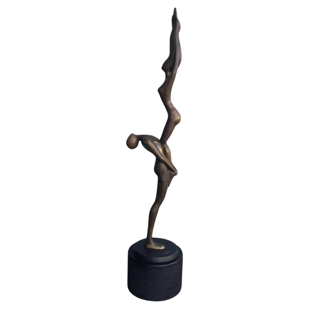 Large Abstract Angels Butterflies Israeli Contemporary Bronze Enameled Sculpture