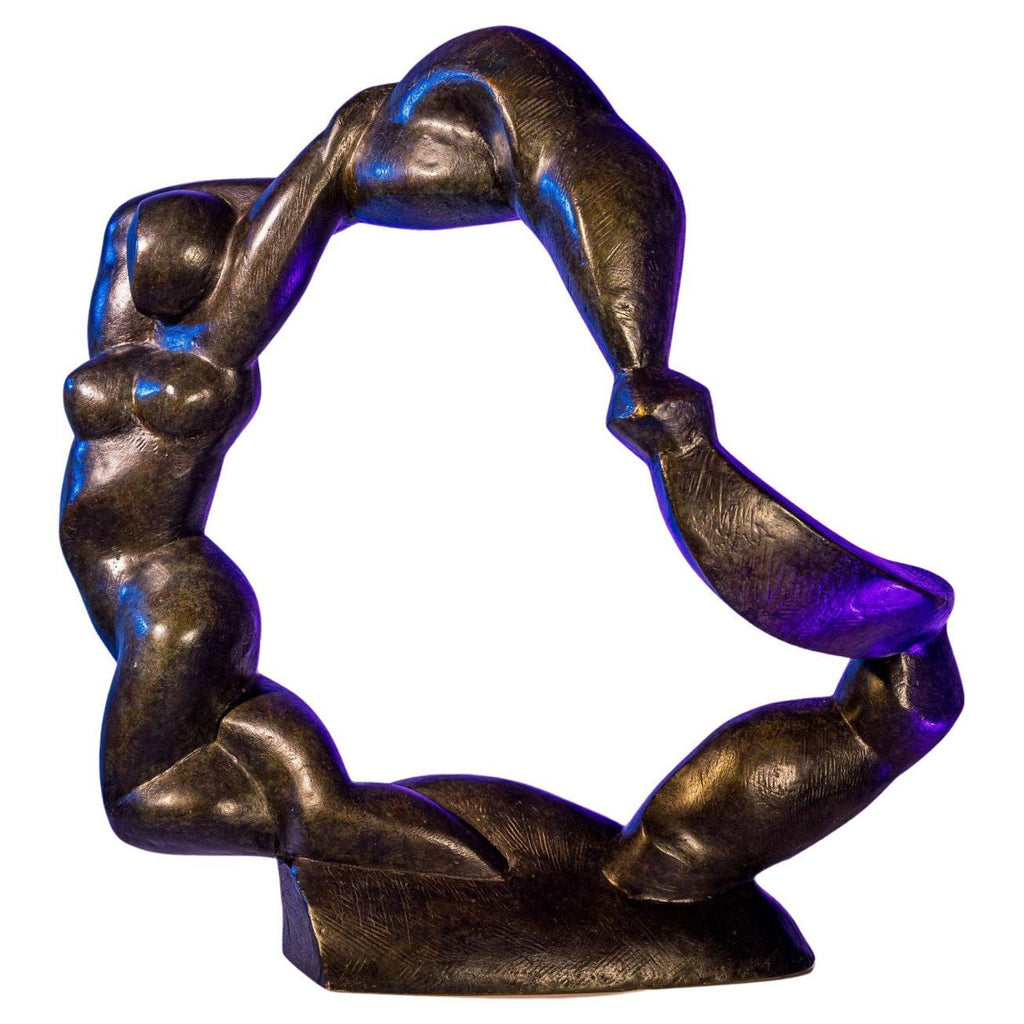 Bronze Sculpture Abstract Figurative Woman Modernist Robert Laurent WPA Artist