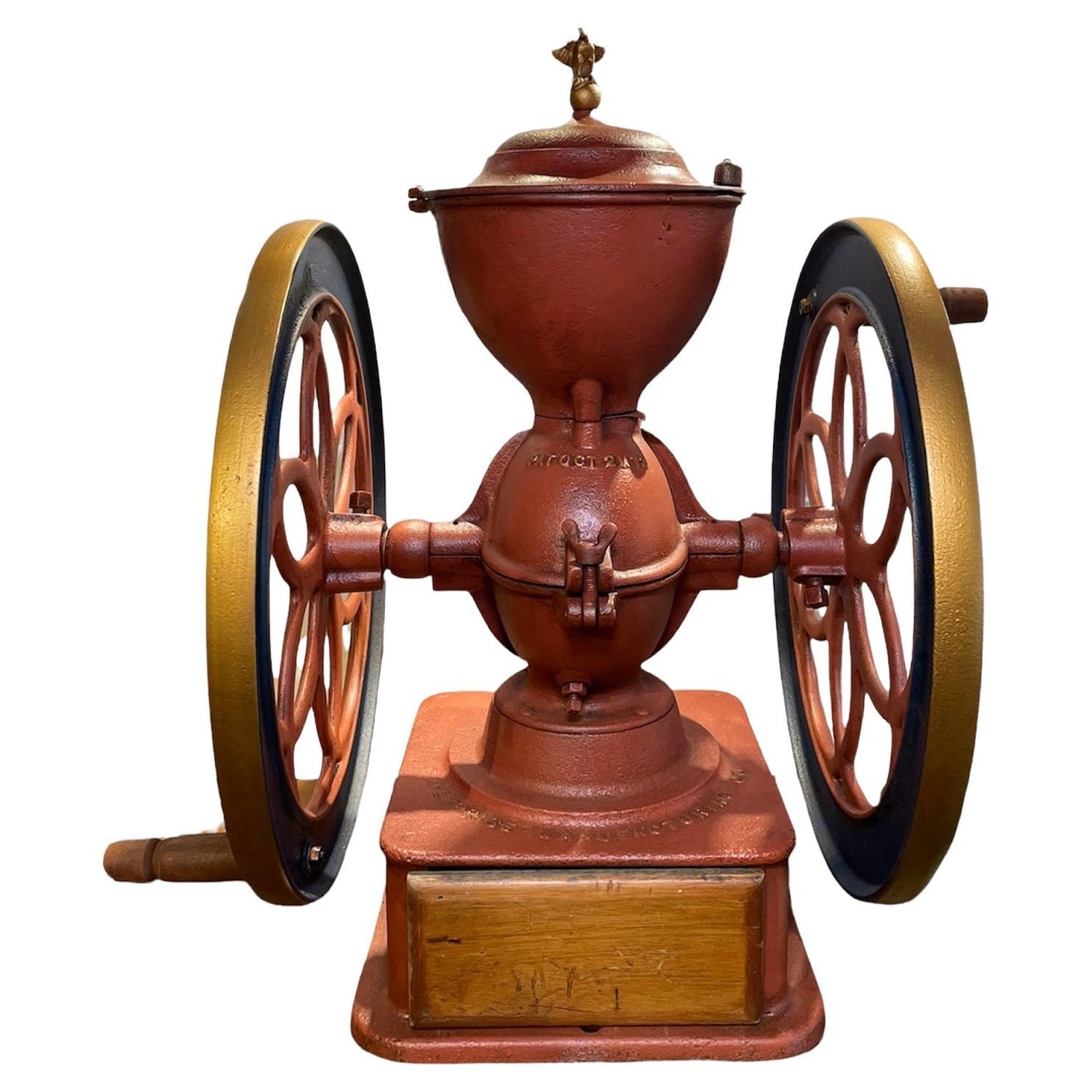 Antique, 19th C. Peugeot Frères Brevetés French Coffee Grinder Table Sculpture