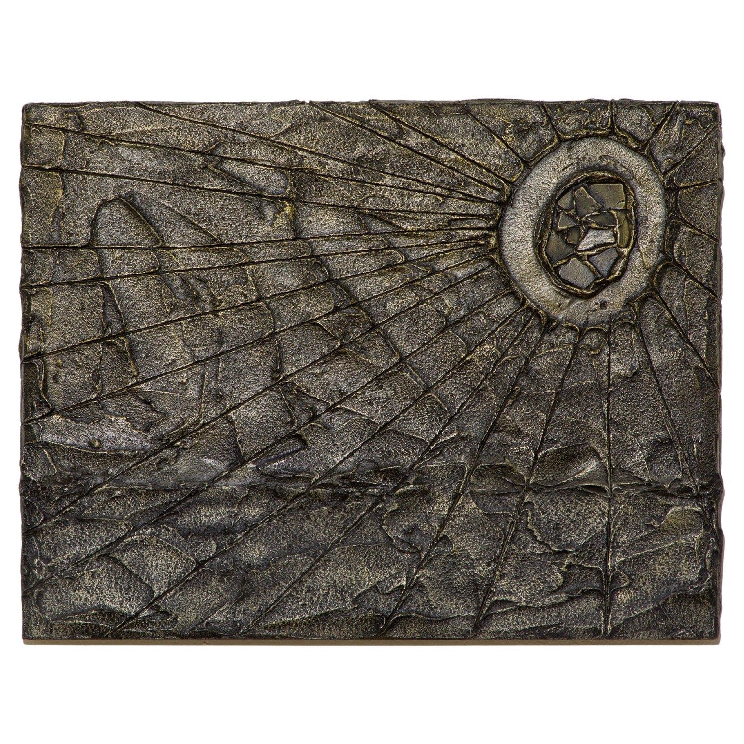Beverly Pepper Large Bronze Wall Relief Plaque Heavily Textured Woman Artist