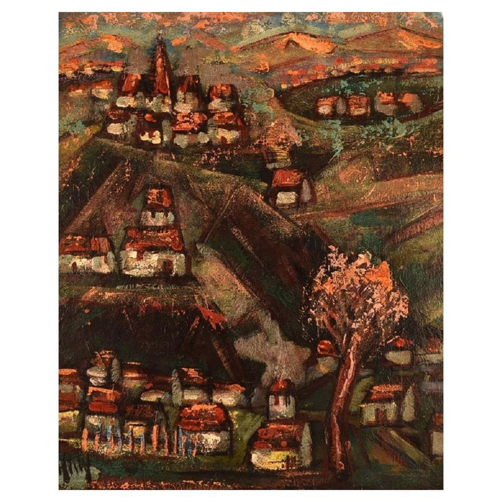 Rocamadour, Modernist Abstract Architectural Village Landscape