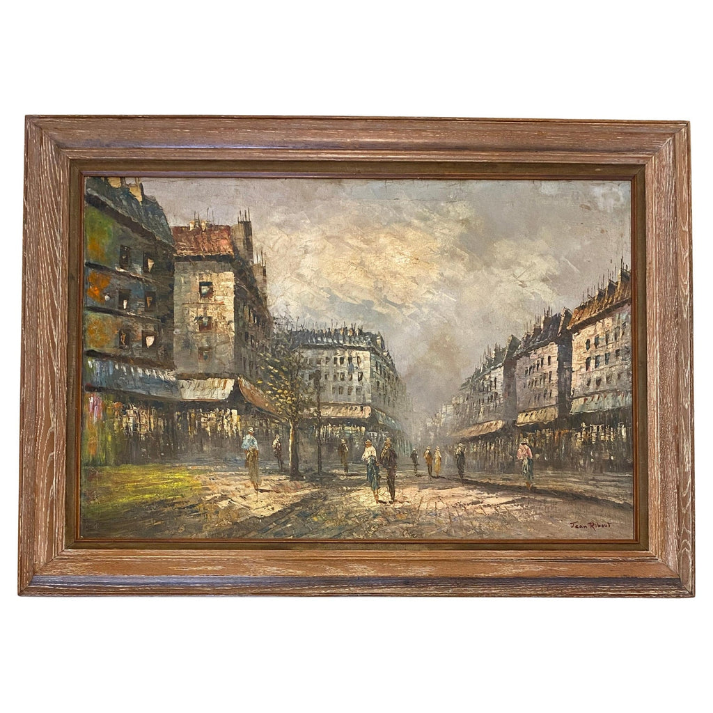 French Modernist Large Paris Street Oil Painting Expressionist Henry D'anty