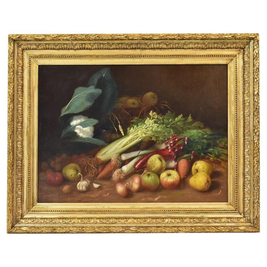 Still Life with Bread and Vegetables Oil Painting