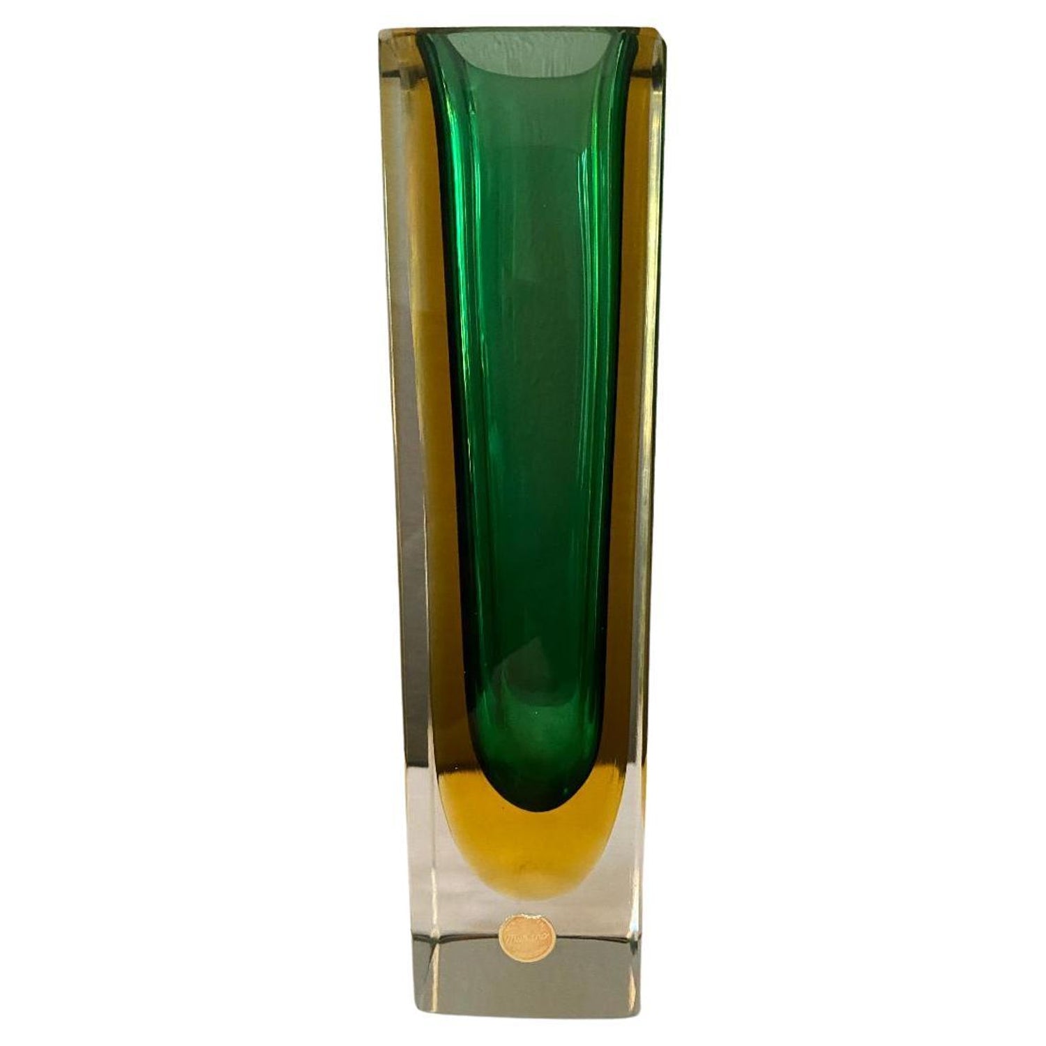 Large Murano Italian Abstract Hand Blown Arcade Glass Sculpture Ivan Baj Vase