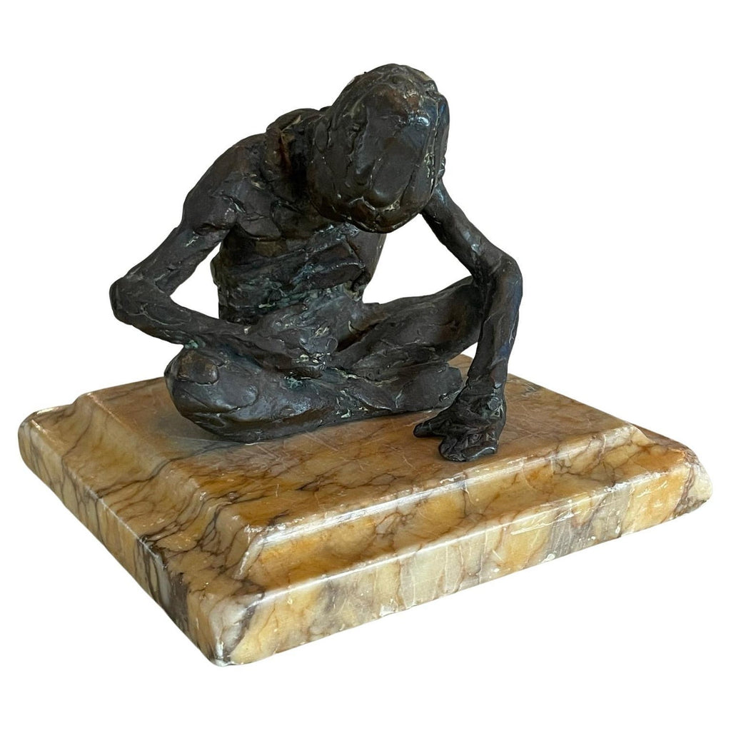 Large Original Surrealist Bronze Marble Sculpture Alma Del Quijote Salvador Dali