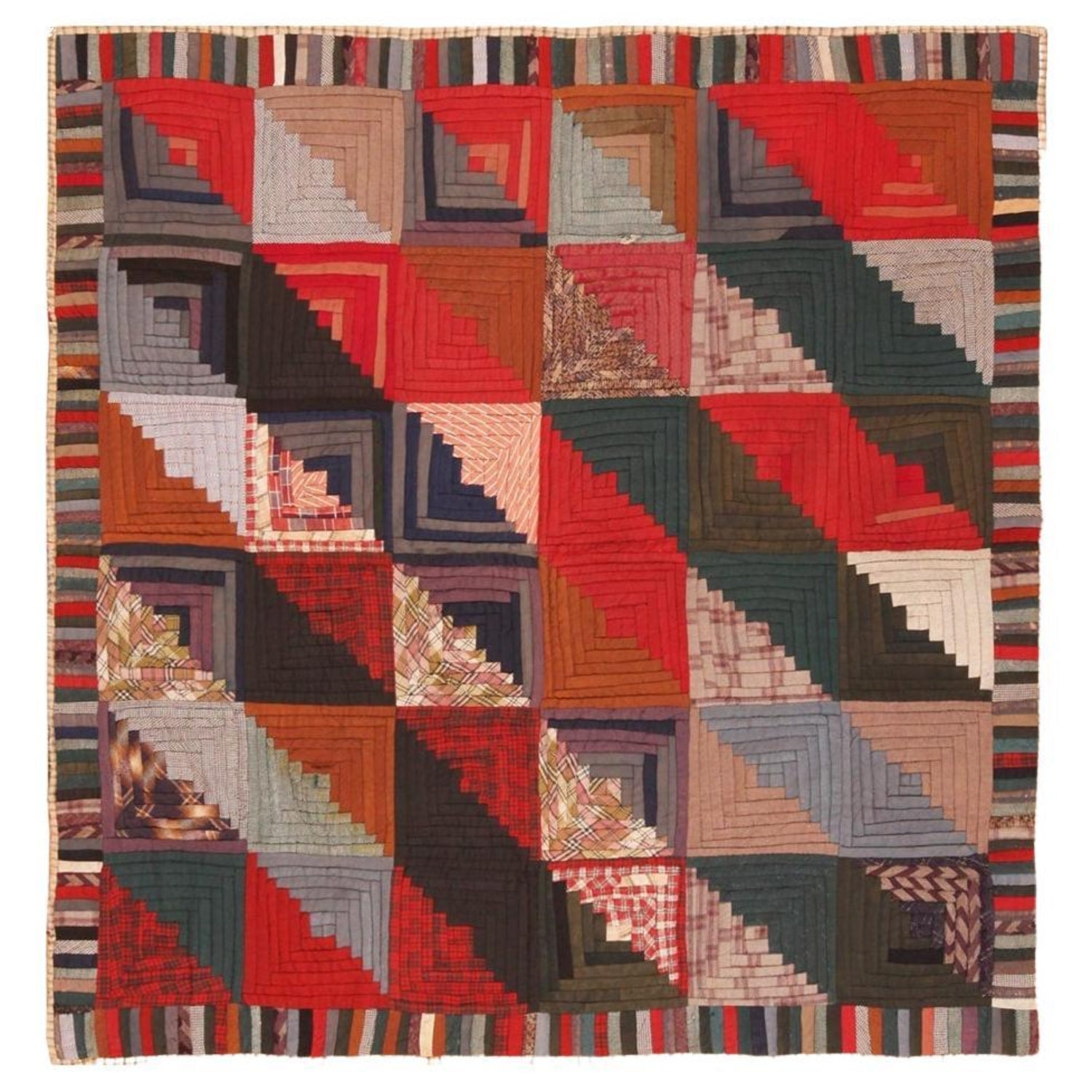 Abstract Red Blue Folk Art Americana Flag Can Tapestry Quilt Ross Palmer Beecher