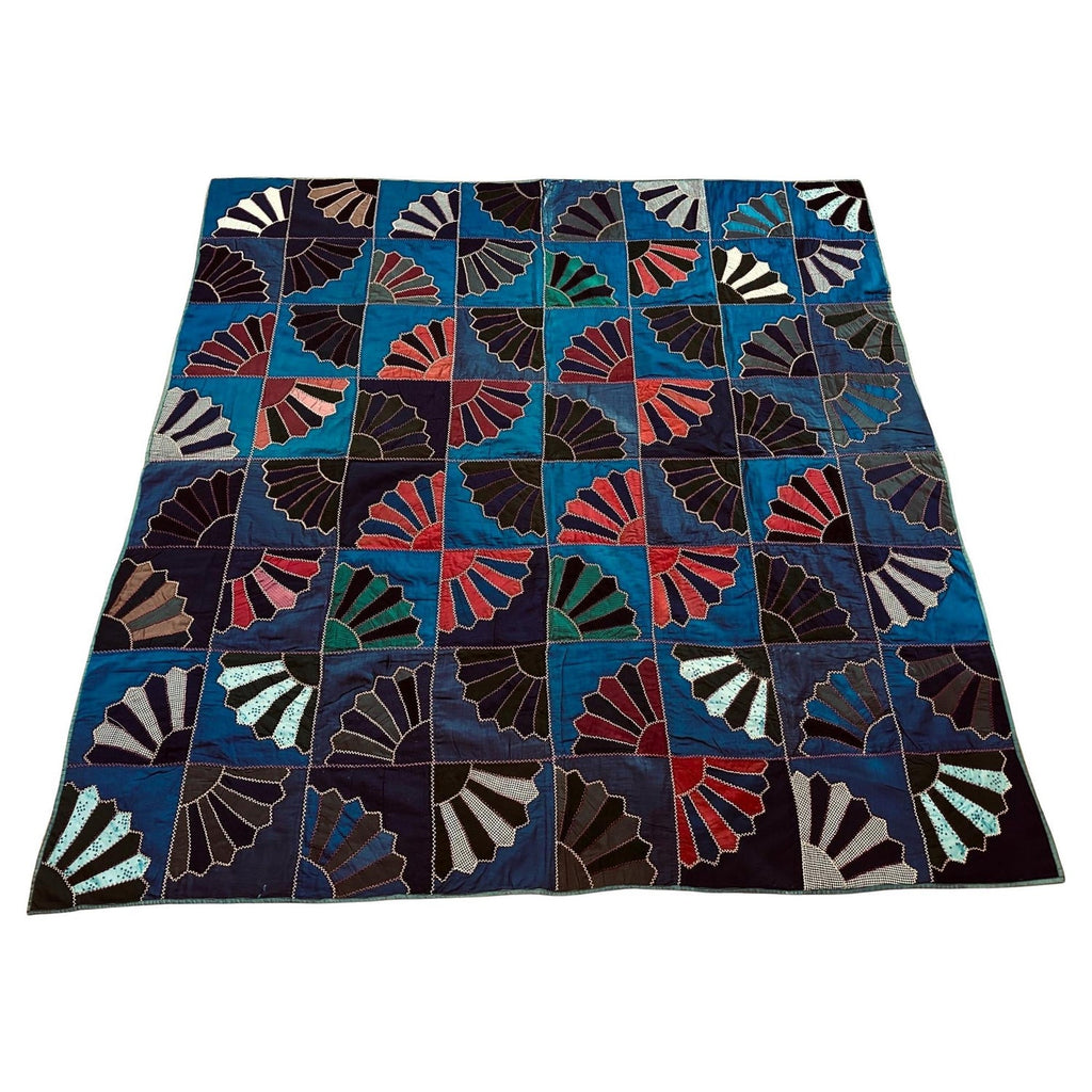 Abstract Red Blue Folk Art Americana Flag Can Tapestry Quilt Ross Palmer Beecher