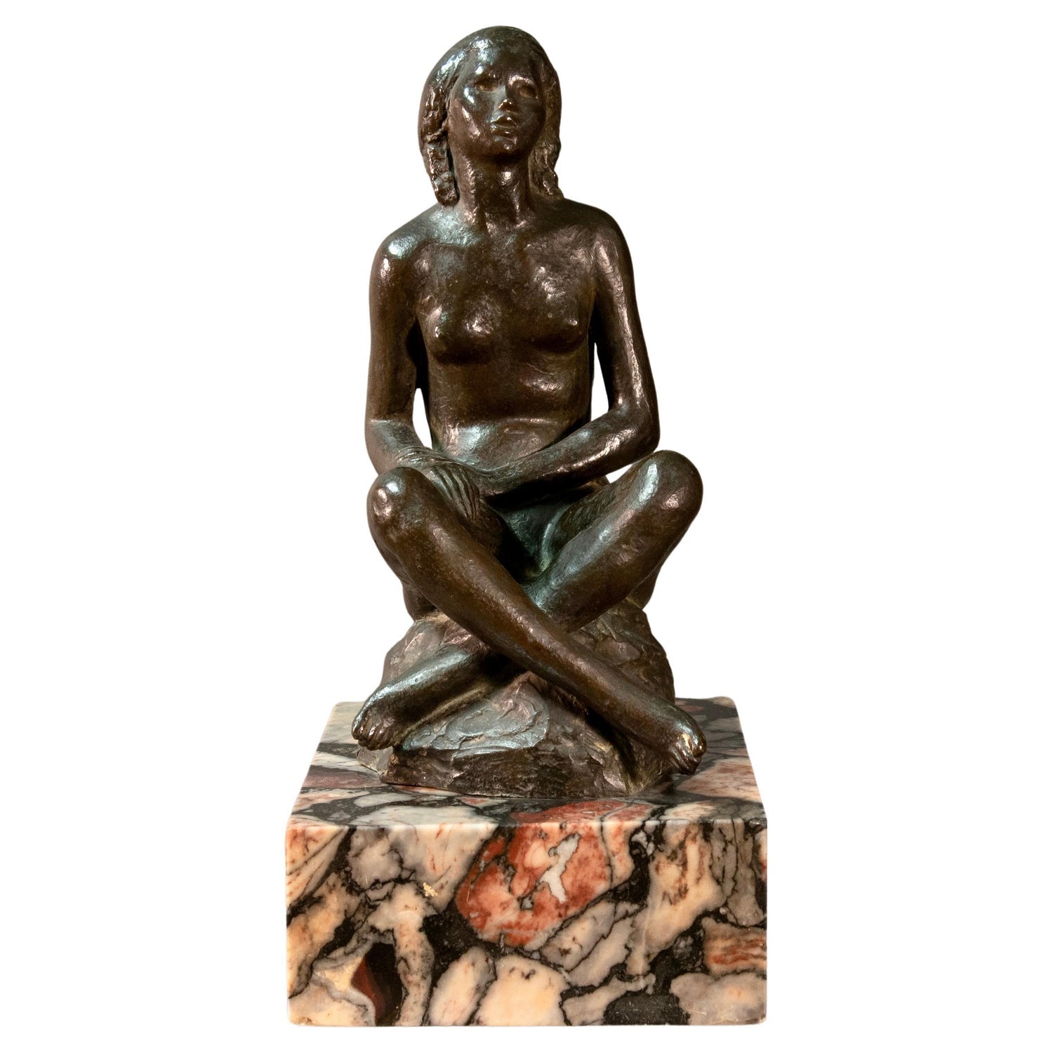 Bronze Female Nude Sculpture Modernist, WPA, New York Chelsea Hotel Artist