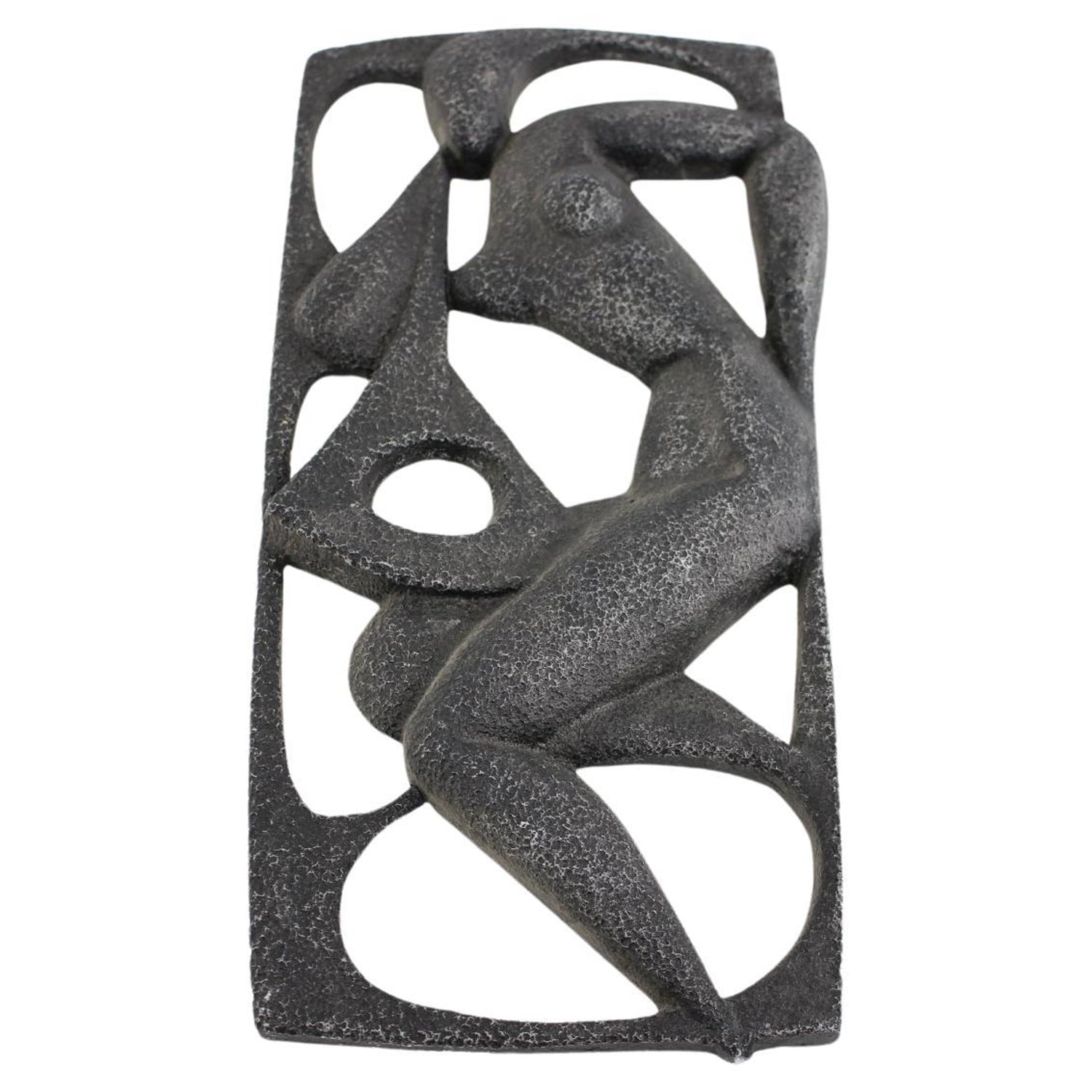 Latin American Master Abigail Varela Sculpture Relief Plaque Woman with Heart