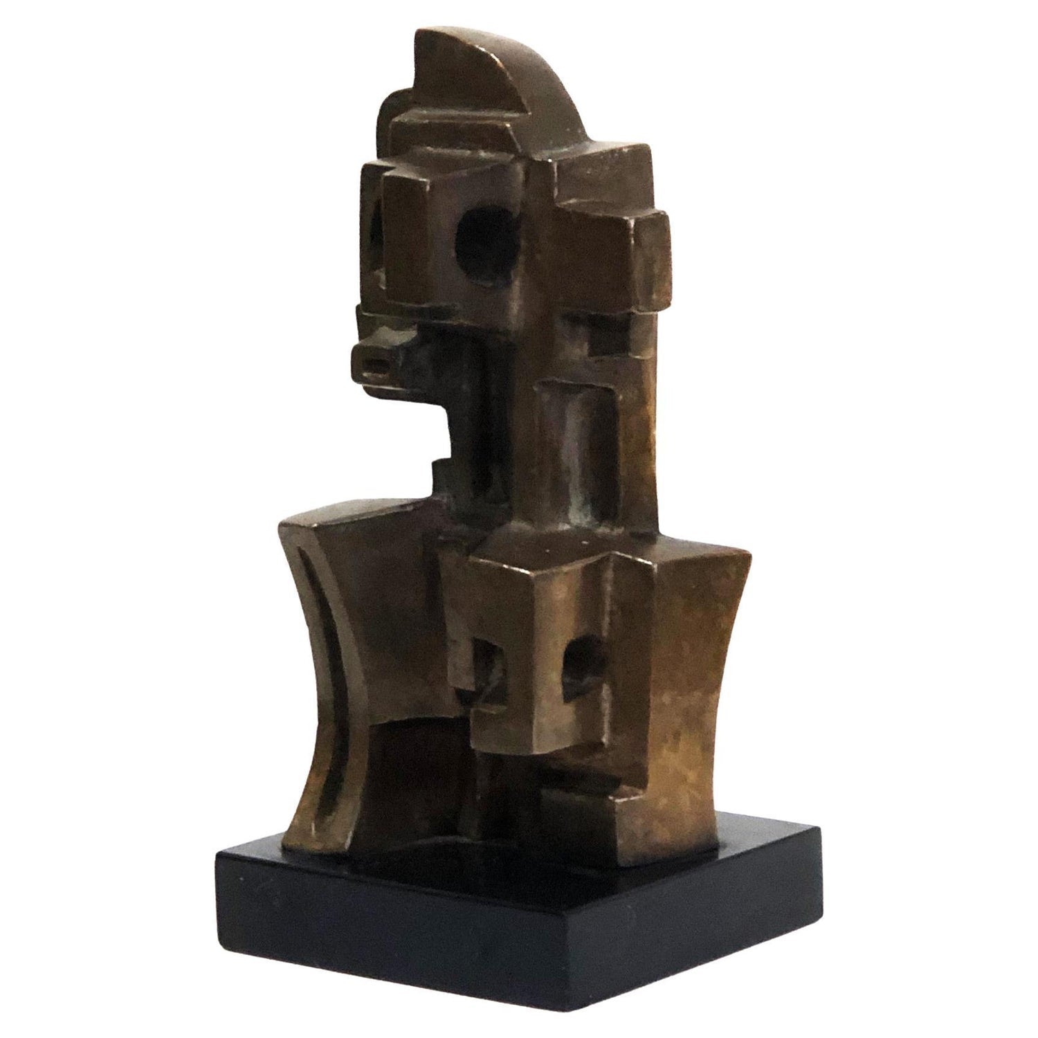 Israeli Mod Arts & Crafts Copper Sculpture Bookends Bezalel Schatz Yaad Studio
