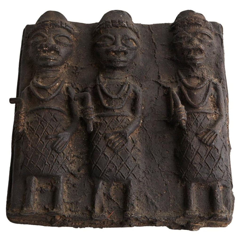 Three Girls Bronze Relief Sculpture Plaque Chaim Gross Modernist WPA Era Artist
