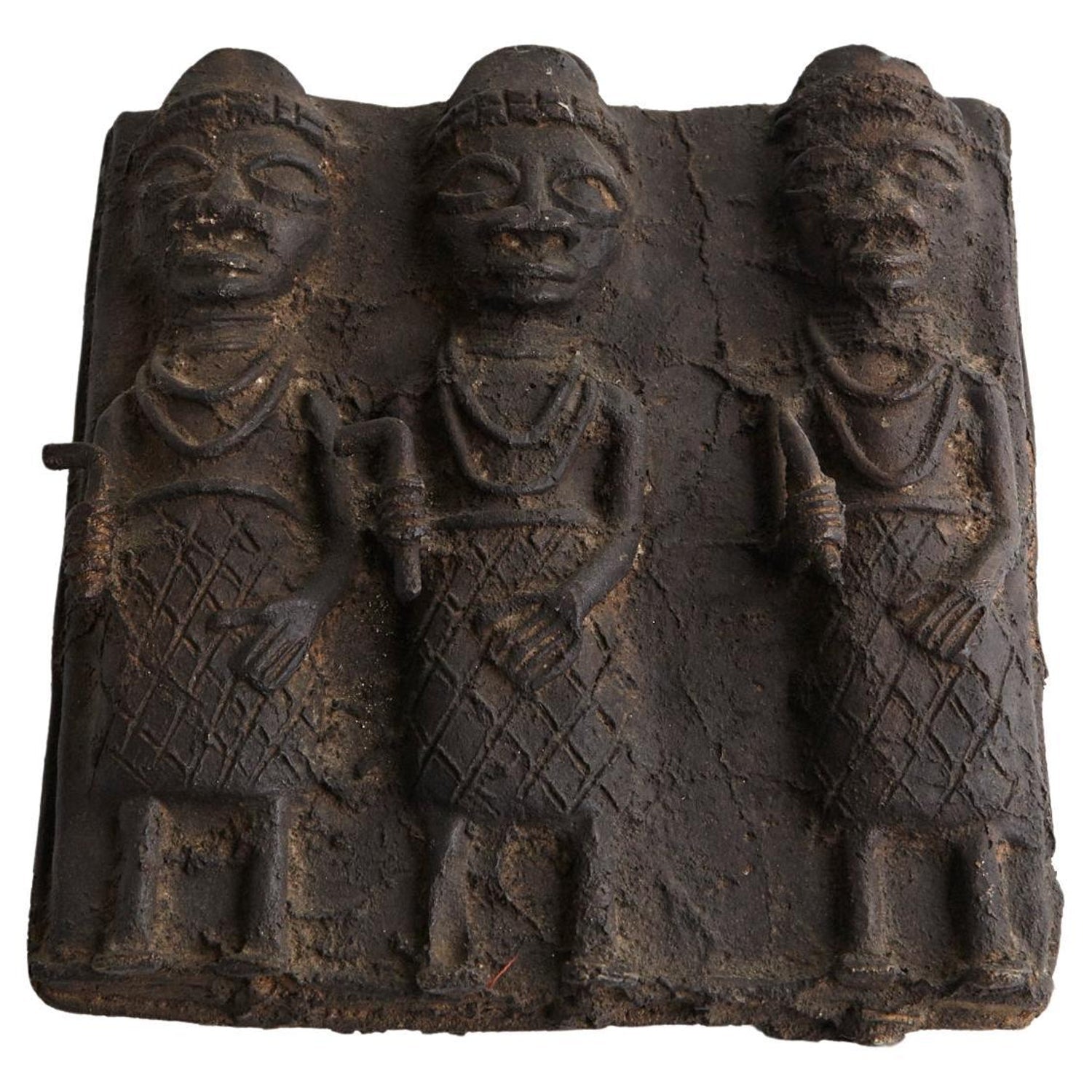 Three Girls Bronze Relief Sculpture Plaque Chaim Gross Modernist WPA Era Artist