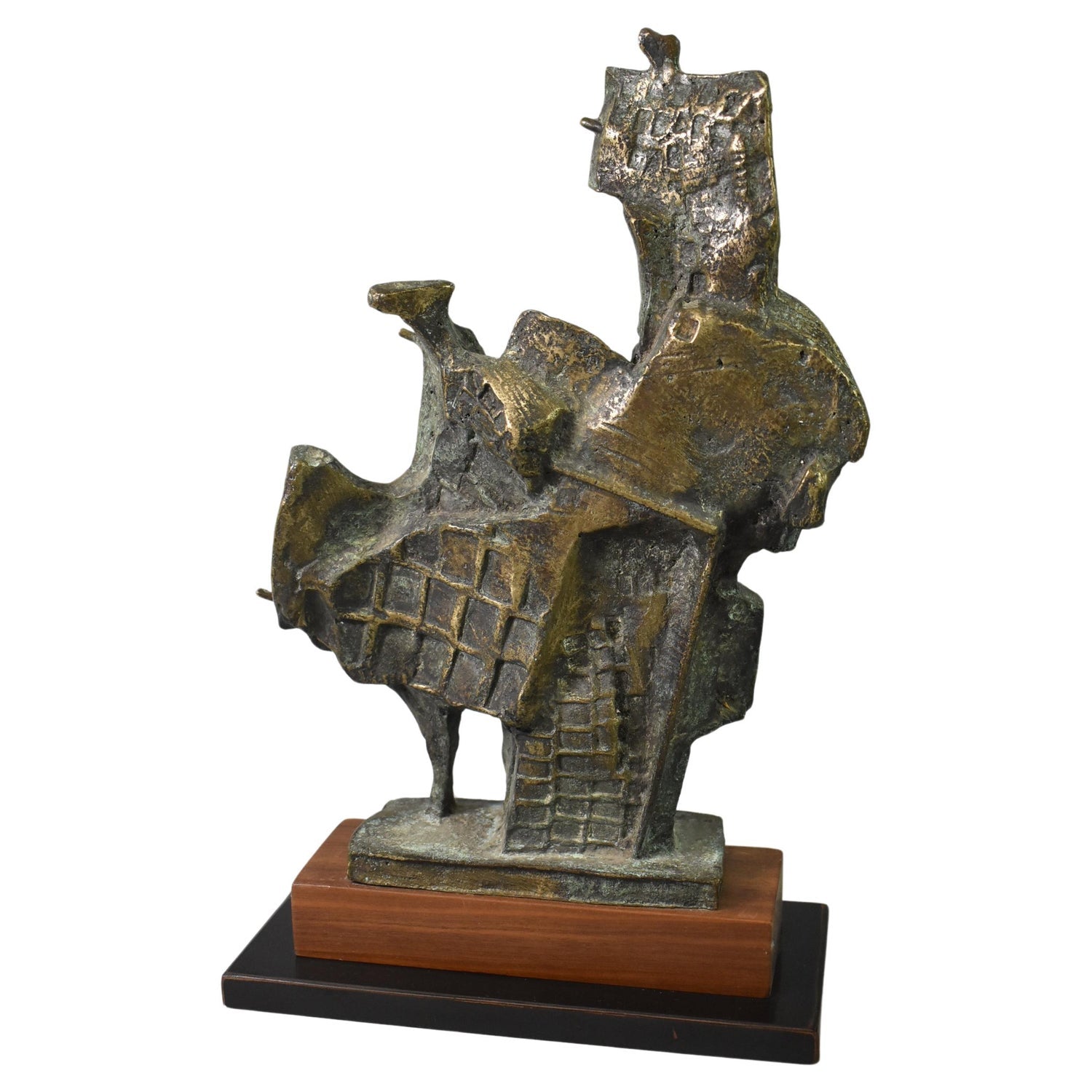 Bronze Sculpture Figure with Beast American Modernist Leonard Baskin Museum Art