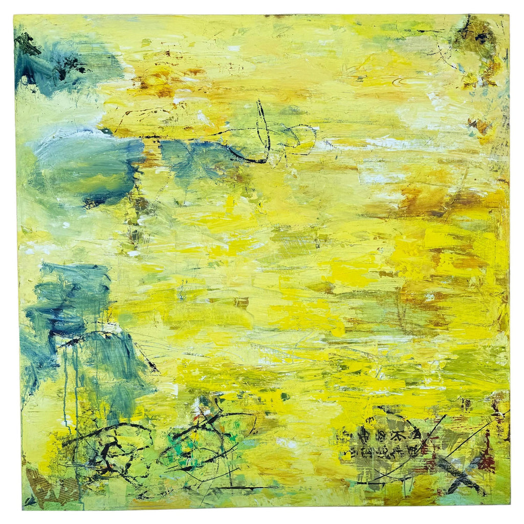 Abstract Acrylic Mix Media Painting Cheryl Warrick African American Woman Artist