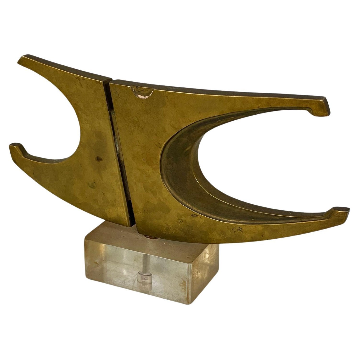 Spanish Catalan Xavier Corbero Bronze Steel Architectural Abstract Sculpture