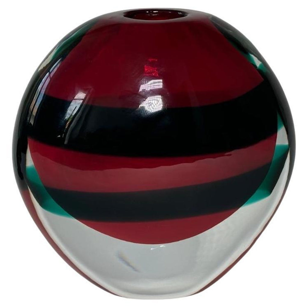 Masterpiece Swiss Contemporary Blown Matte Glass Sculpture Vase