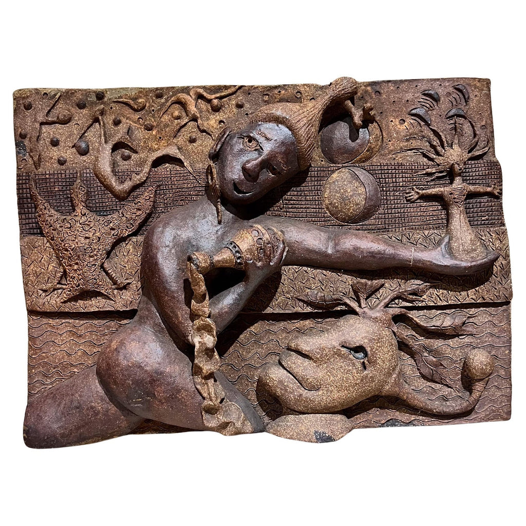 Three Girls Bronze Relief Sculpture Plaque Chaim Gross Modernist WPA Era Artist