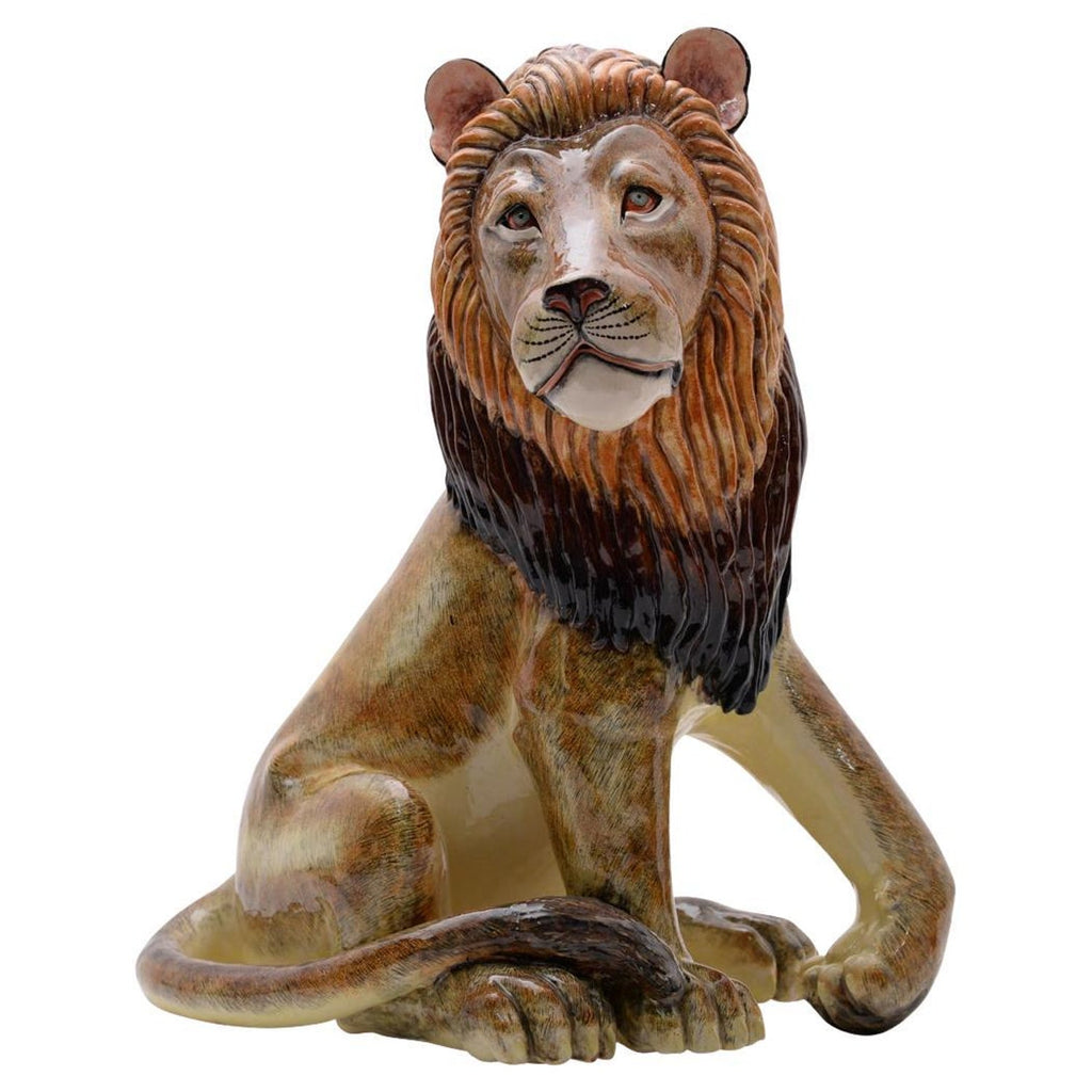 Lions Head Big Game Trophy Natural Sisal Fiber Sculpture Lion Anne Andersson Art