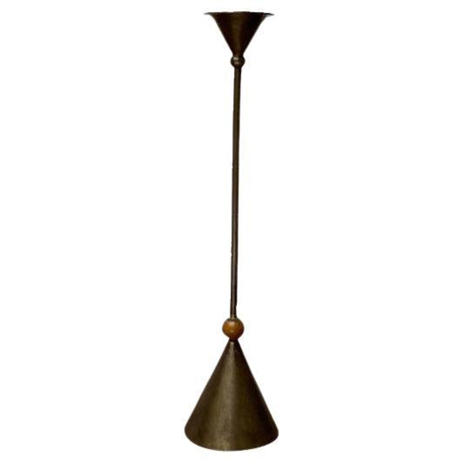 French Brutalist Silvered Cast Bronze Sculpture Lamp Pierre Casenove Fondica Art