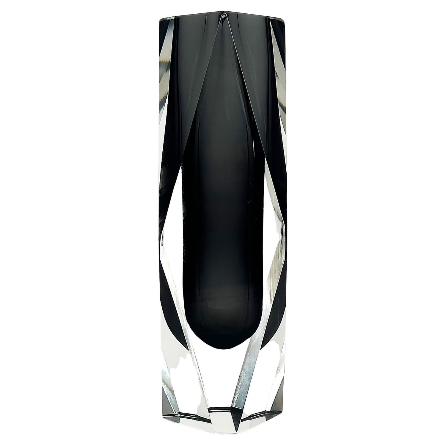 Large Murano Abstract Hand Blown Arcade Glass Sculpture Marcello Panza Vase