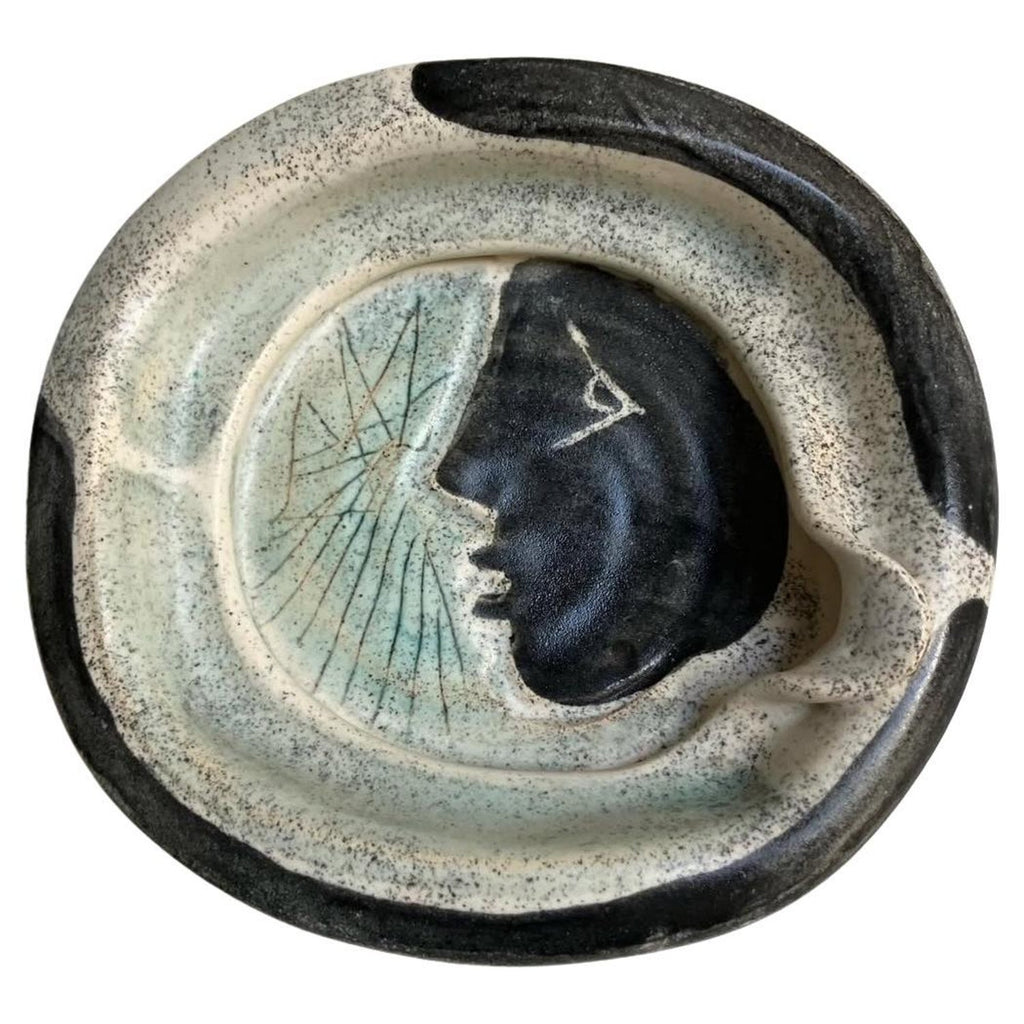 Salvador Dali Daum Pate de Verre with Gold, Glass Plate Sculpture Crystal Art