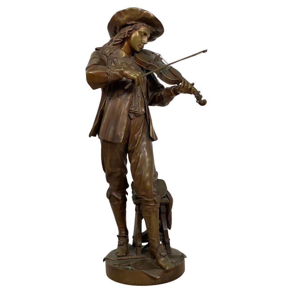 Polychrome Bronze Sculpture Jazz Nightclub Piano Player in Tuxedo Bruno Luna