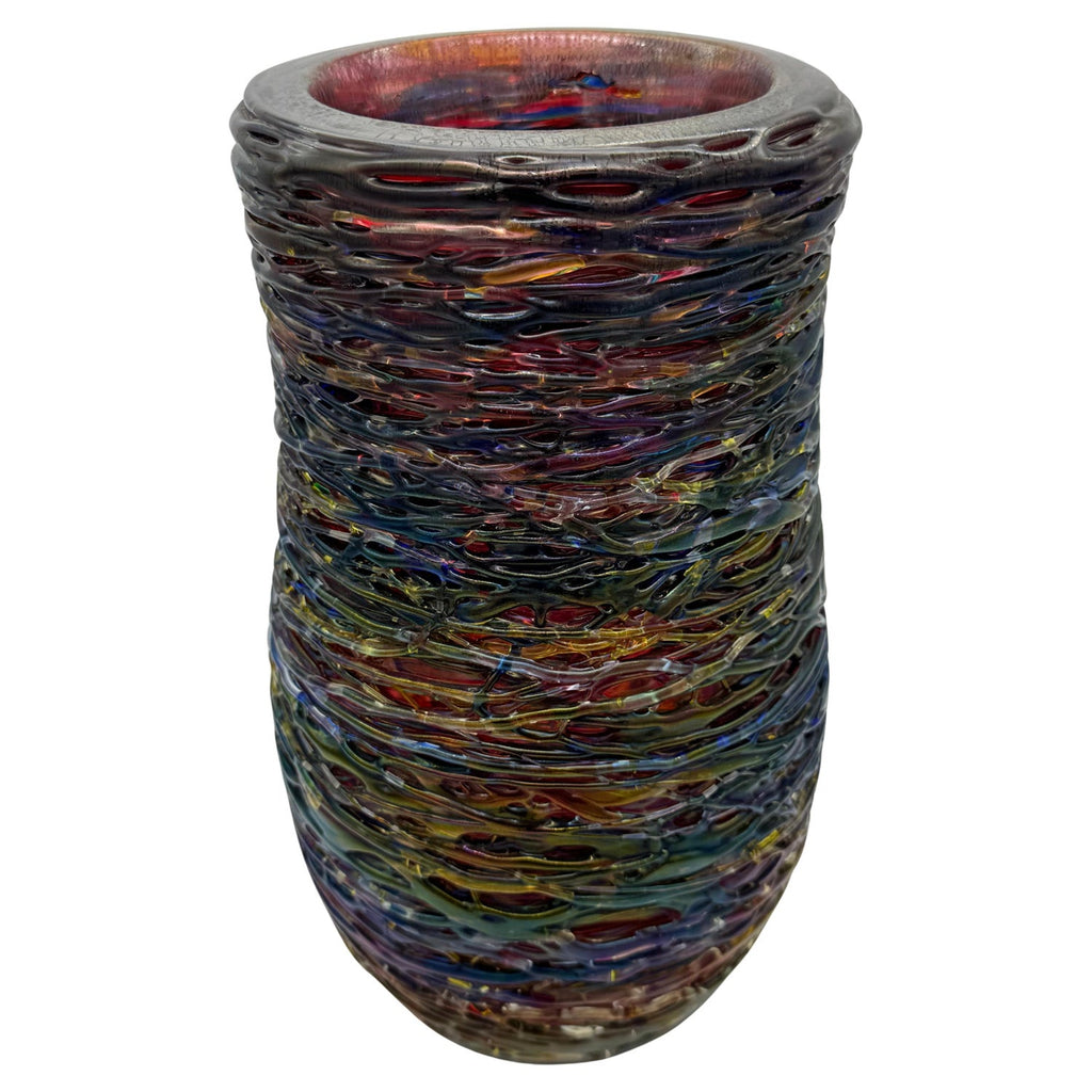 Large Murano Abstract Hand Blown Arcade Glass Sculpture Marcello Panza Vase
