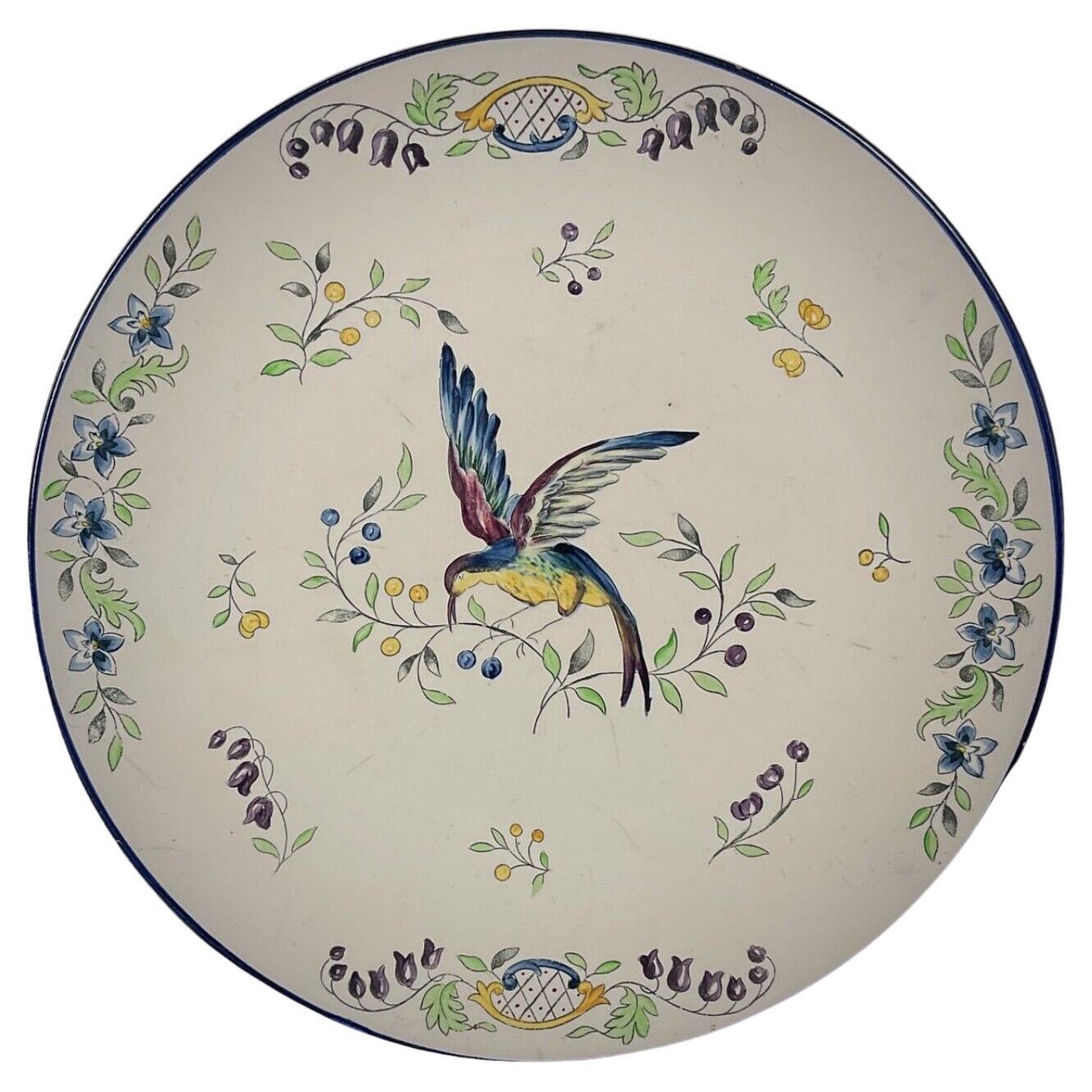 Dove of Peace Limoges plate Benn Rabinowicz Avant Garde French Jewish Modernist