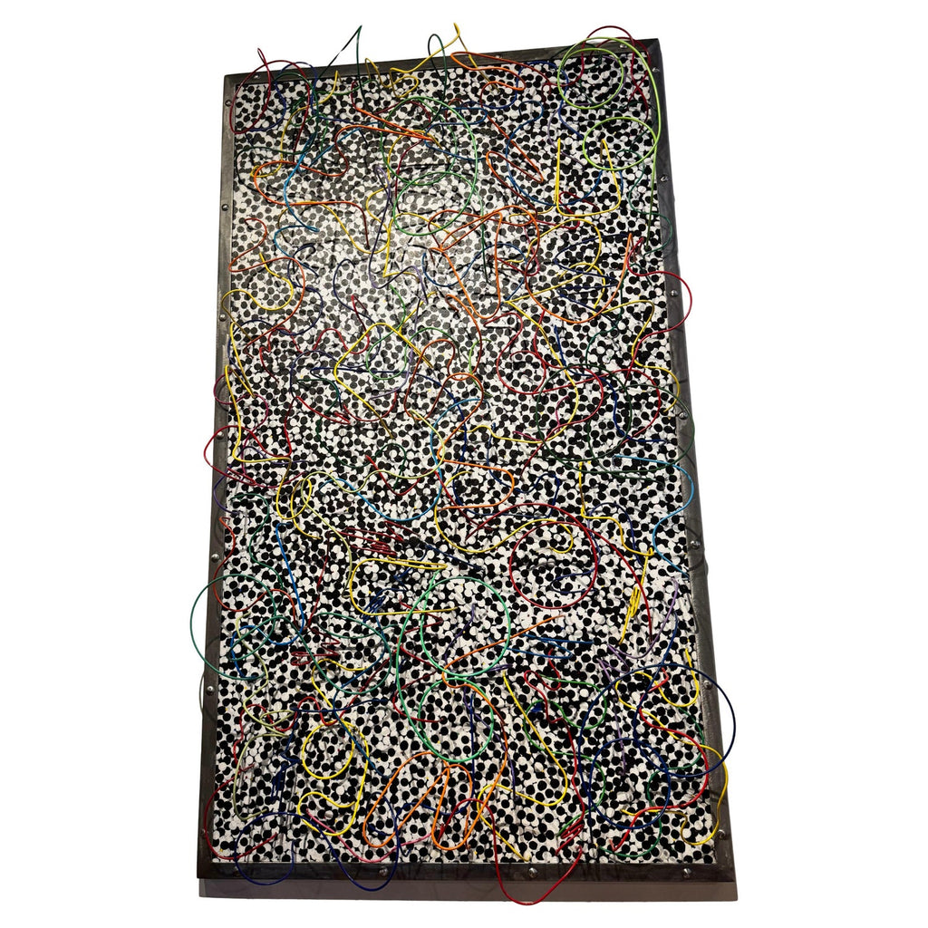 Large American Folk Art Masterpiece Glass Mosaic Sculpture Painting Wall Hanging
