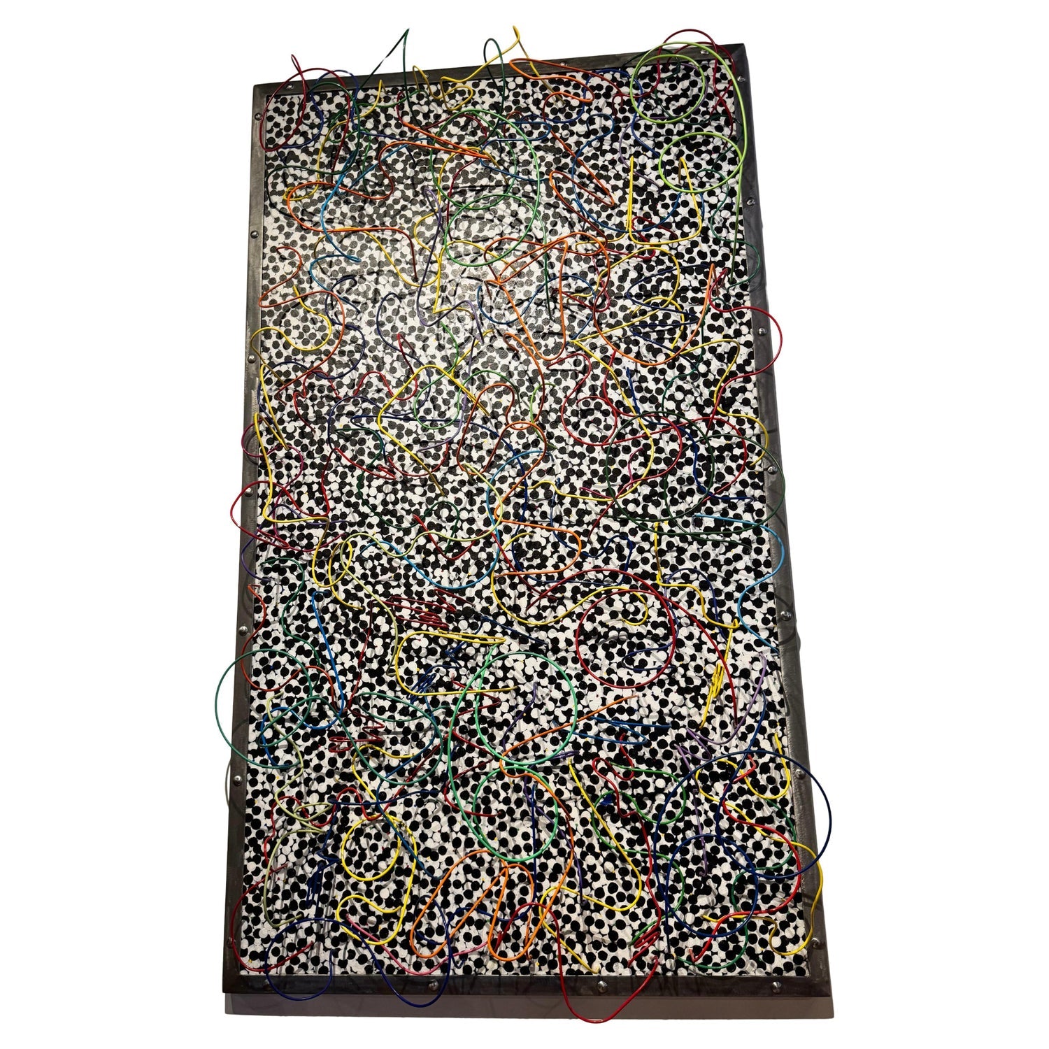 Large American Folk Art Masterpiece Glass Mosaic Sculpture Painting Wall Hanging
