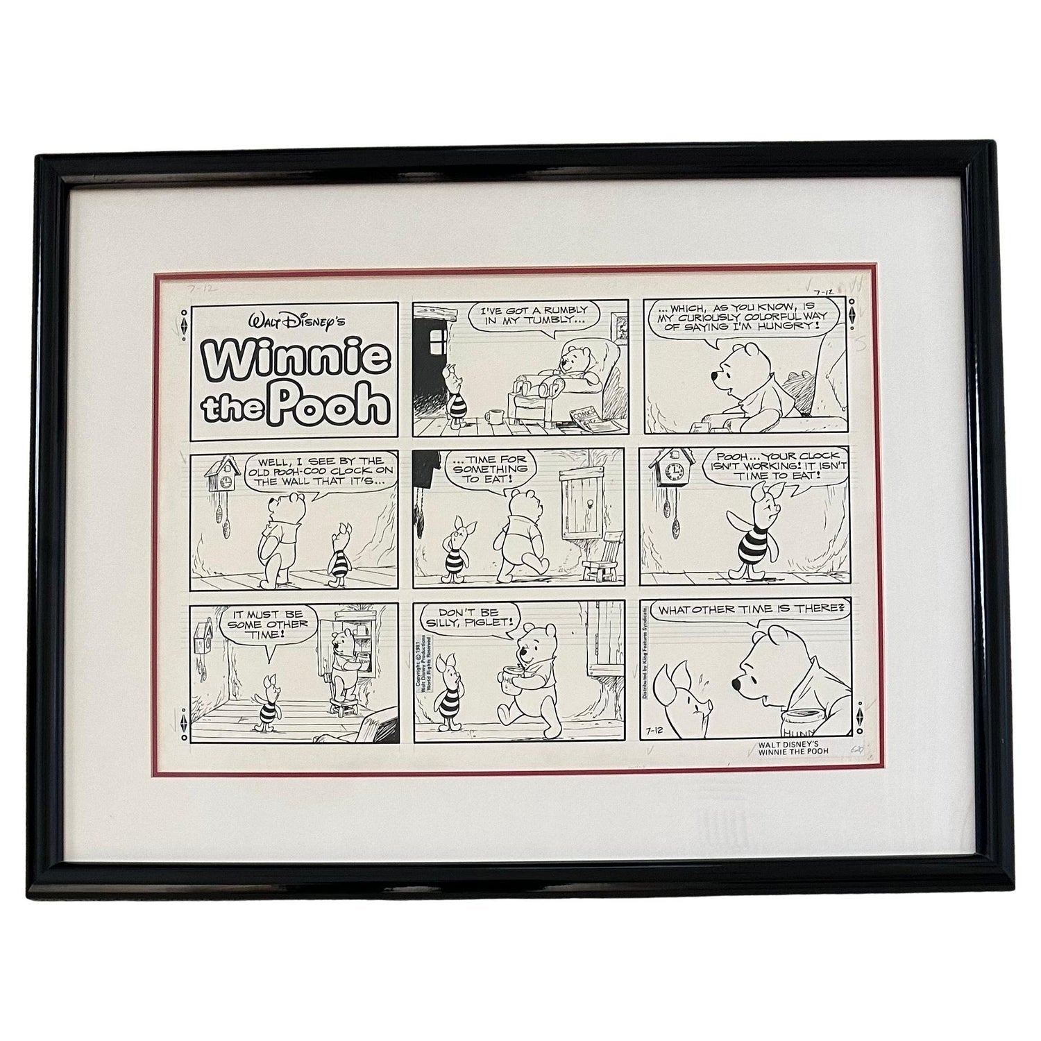 Rare 1950s Original Syndicated Ink Drawing Cartoon Strip Susie Q Smith Comic Art
