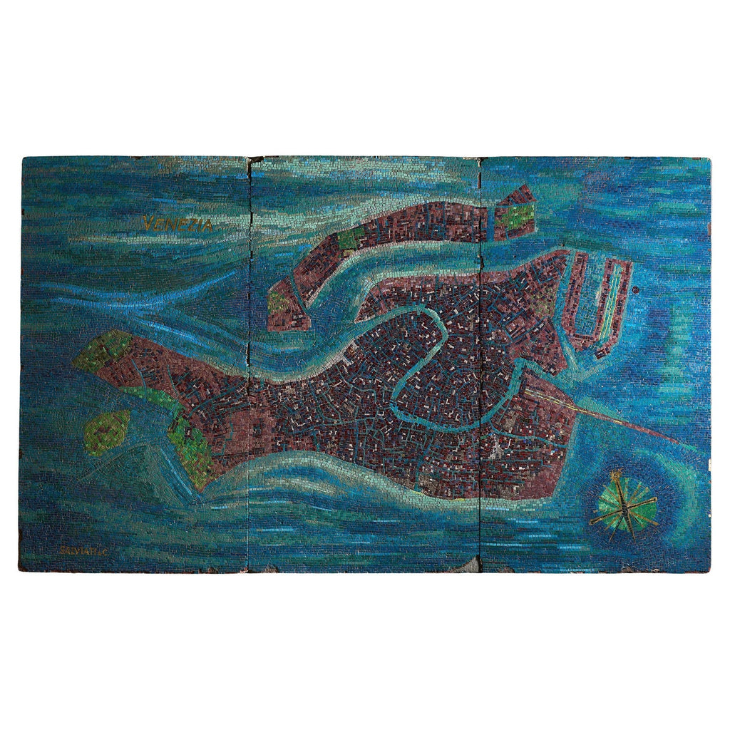 Large American Folk Art Masterpiece Glass Mosaic Sculpture Painting Wall Hanging