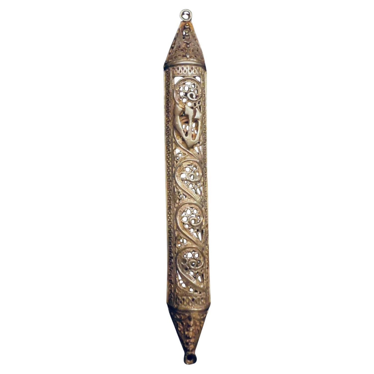 Rare 19th C Antique Silver Filigree Judaica Besamim Spice Tower Austro Hungarian