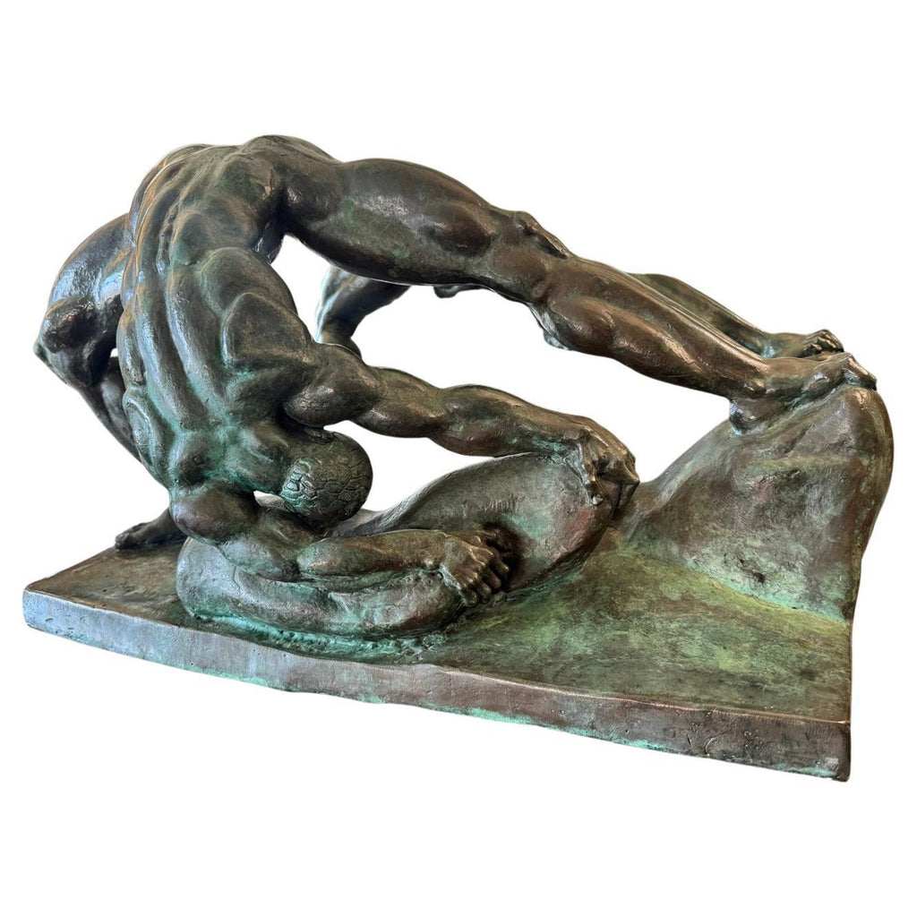 Weight Lifter Chinese Contemporary Art Bronze Sclupture
