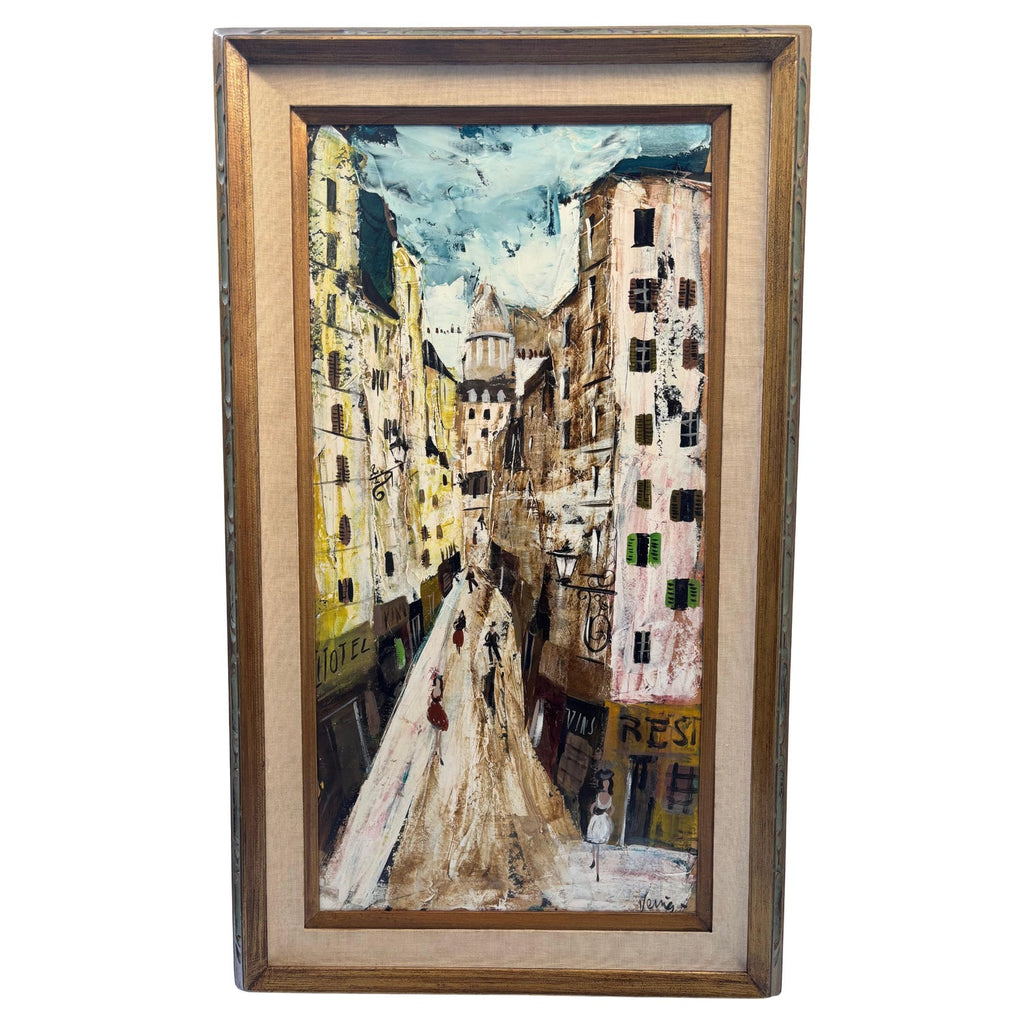 1927 Oil Painting Eiffel Tower Paris American Modernist Wpa Artist Morris Kantor