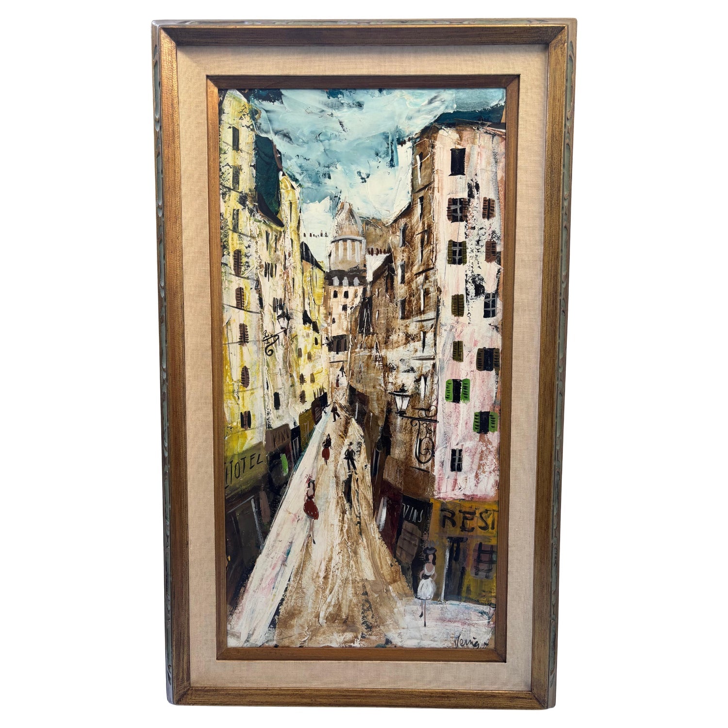 1927 Oil Painting Eiffel Tower Paris American Modernist Wpa Artist Morris Kantor