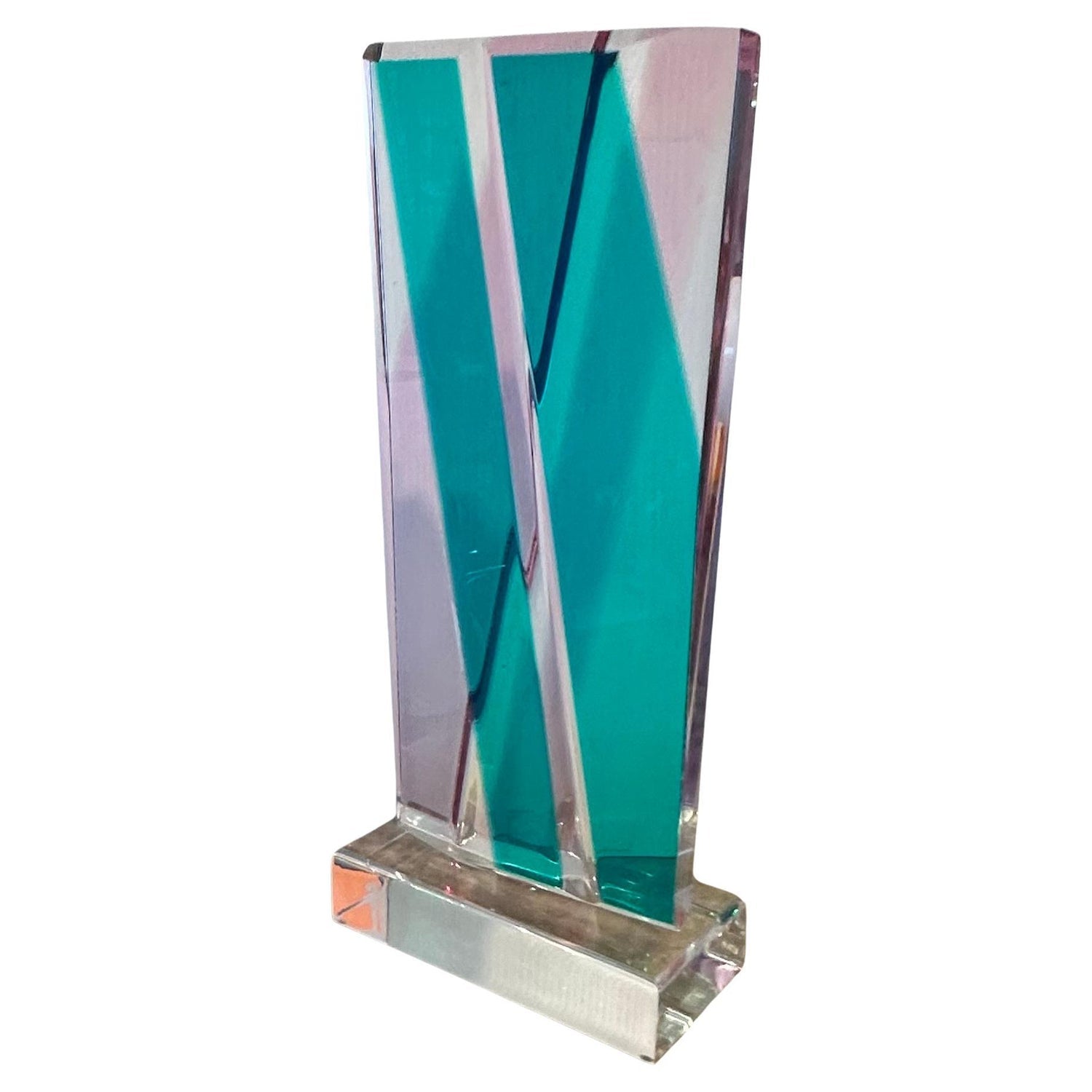 Israeli Contemporary Abstract Geometric Painted Pierced Sculpture Zigi Ben Haim