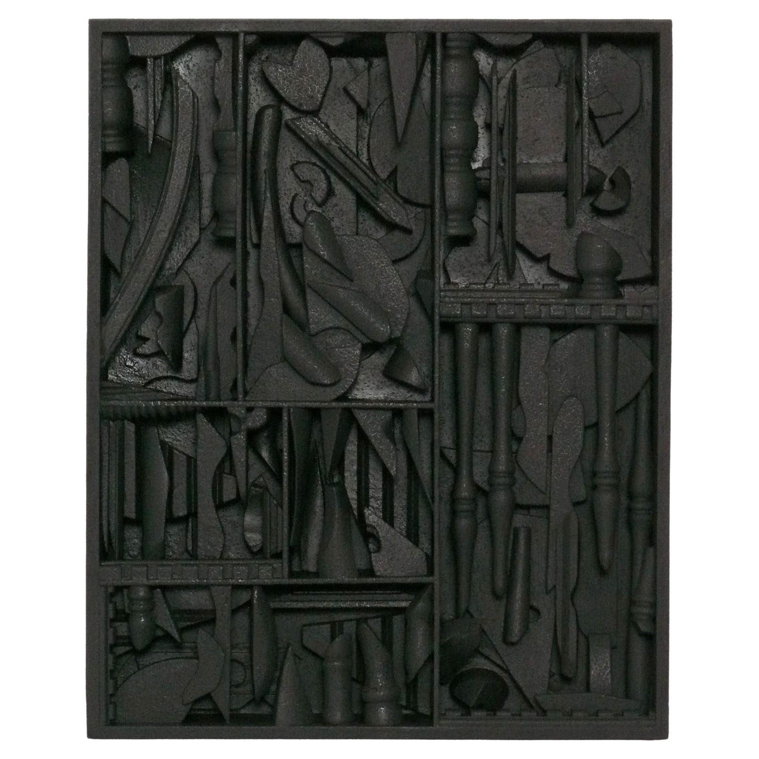 Brutalist Modern Abstract Bronze Sculpture Metropolis Manner of Louise Nevelson