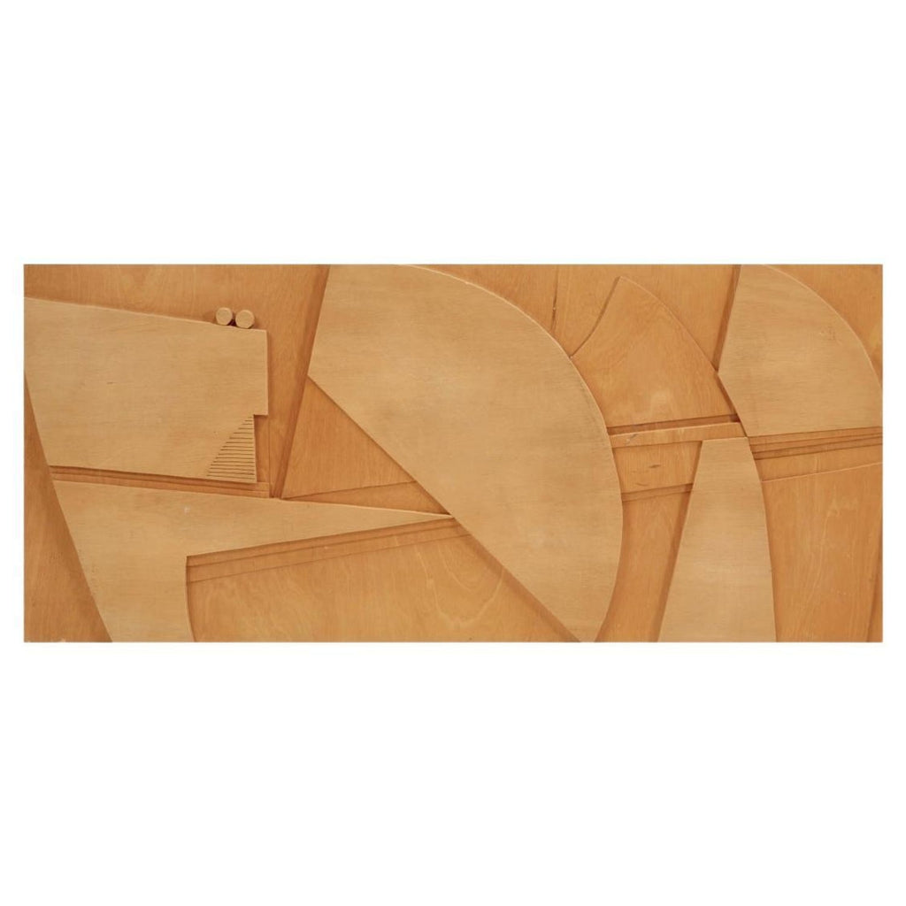 1970's Large Italian Pop Art Mario Ceroli Arte Povera Sculpture Collage in Wood