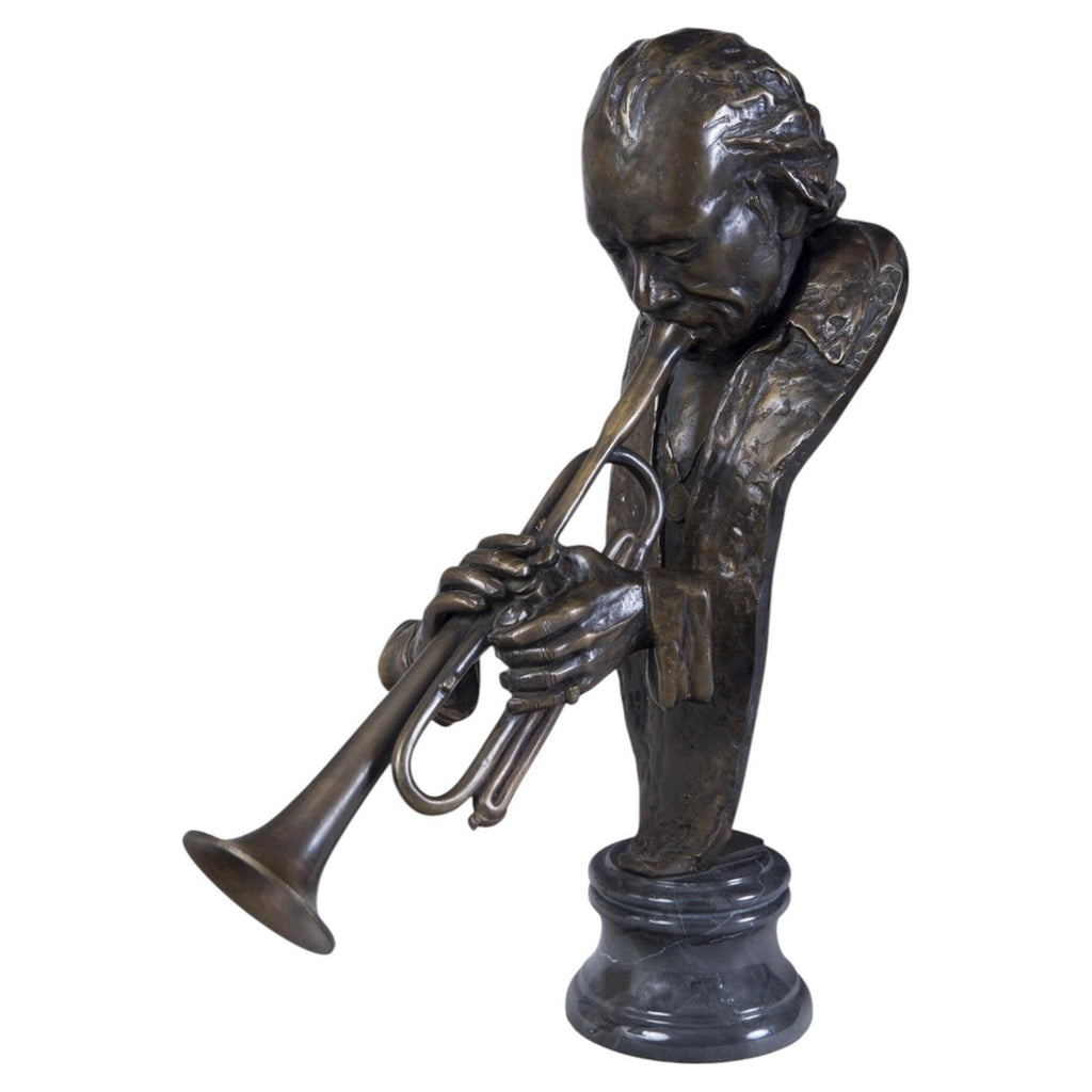 Polychrome Bronze Sculpture Jazz Nightclub Piano Player in Tuxedo Bruno Luna
