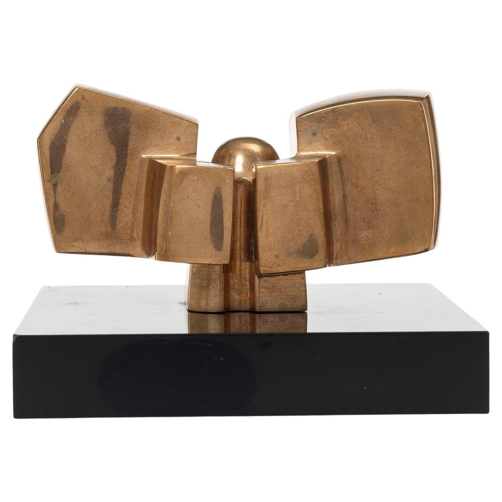 Israeli Mod Arts & Crafts Copper Sculpture Bookends Bezalel Schatz Yaad Studio
