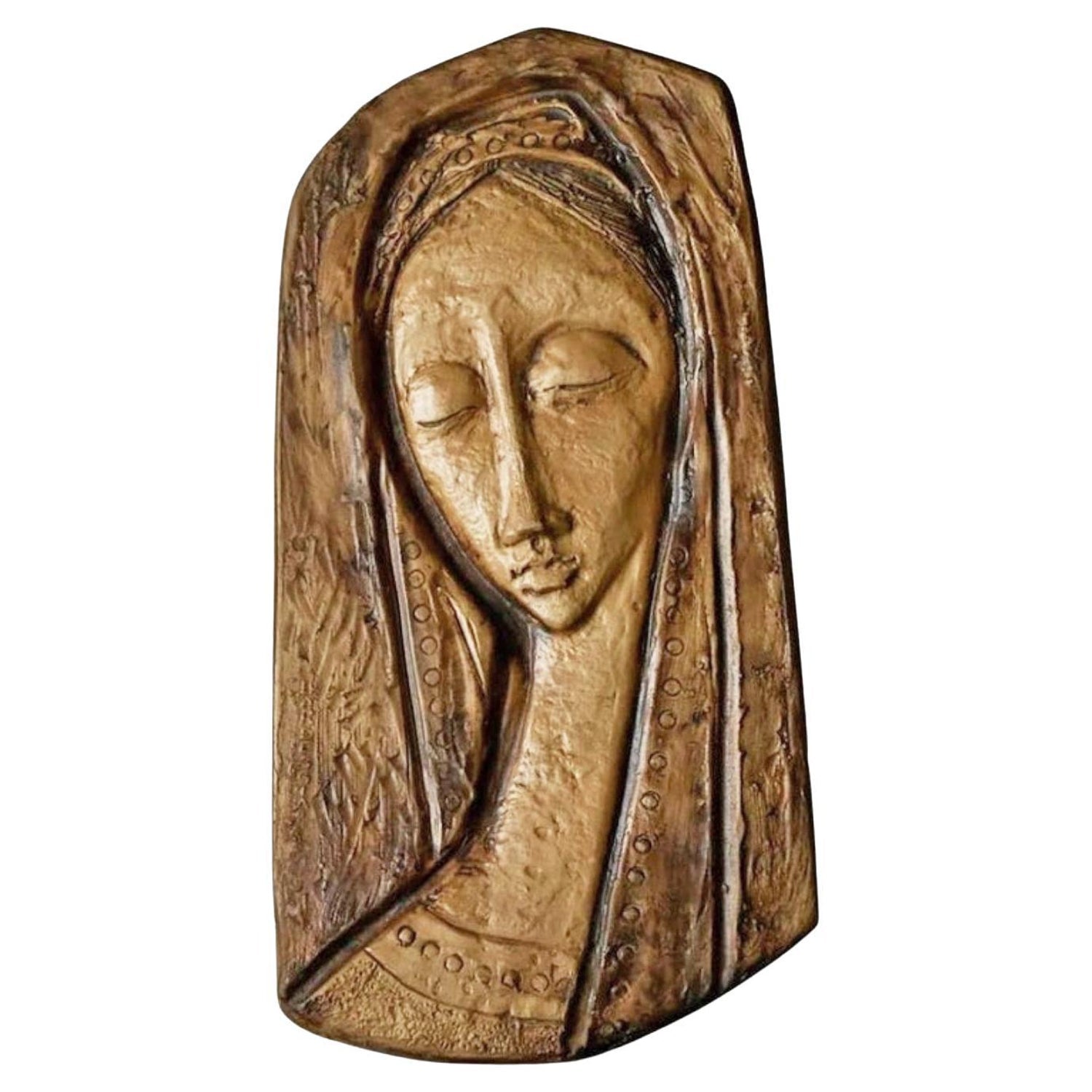 Bronze Sculpture Wall Relief Judaica Jewish Matriarchs Modernist Leonard Baskin
