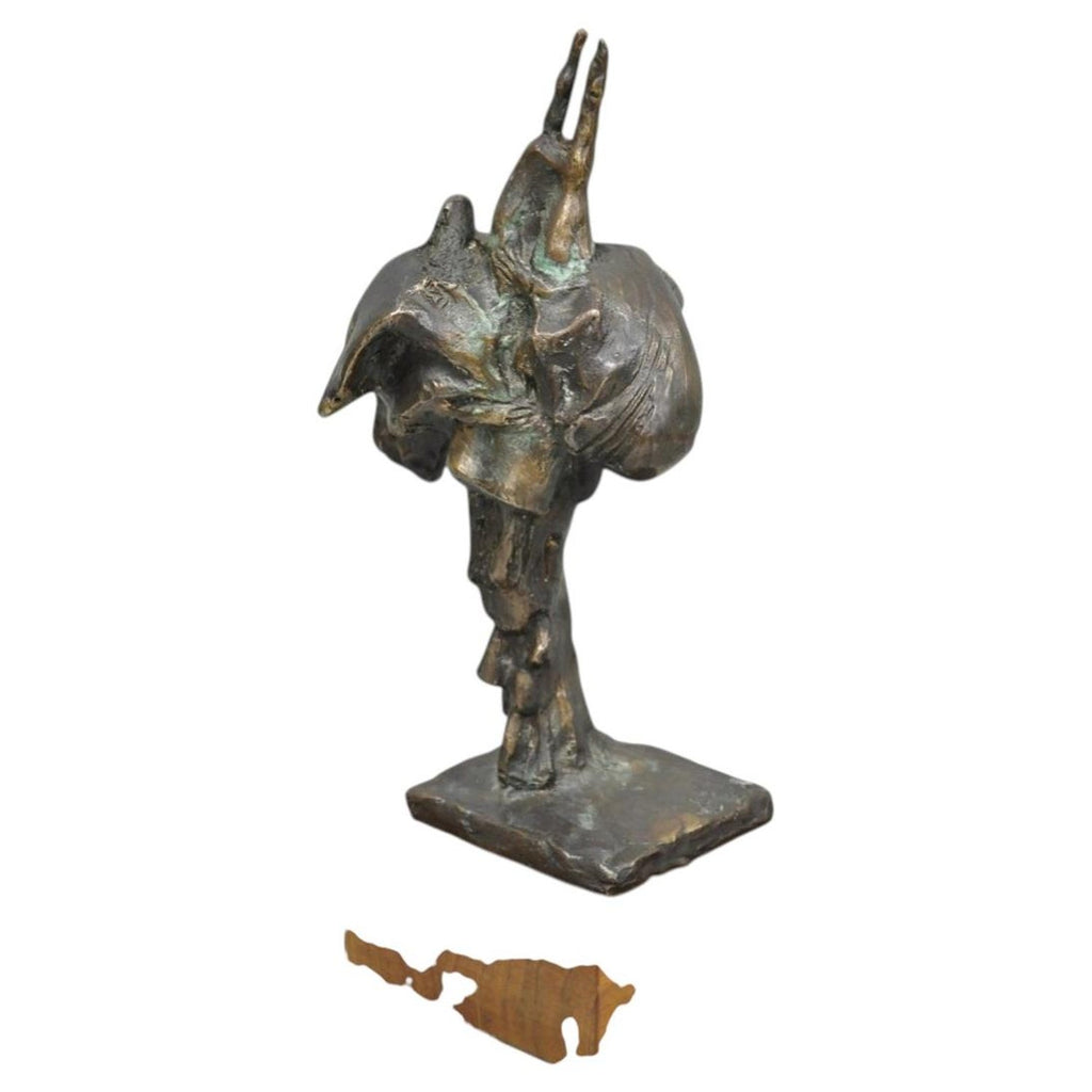 Judaica Bronze Sculpture "Rabbi" Figure Jewish American Boston Figural Modernist