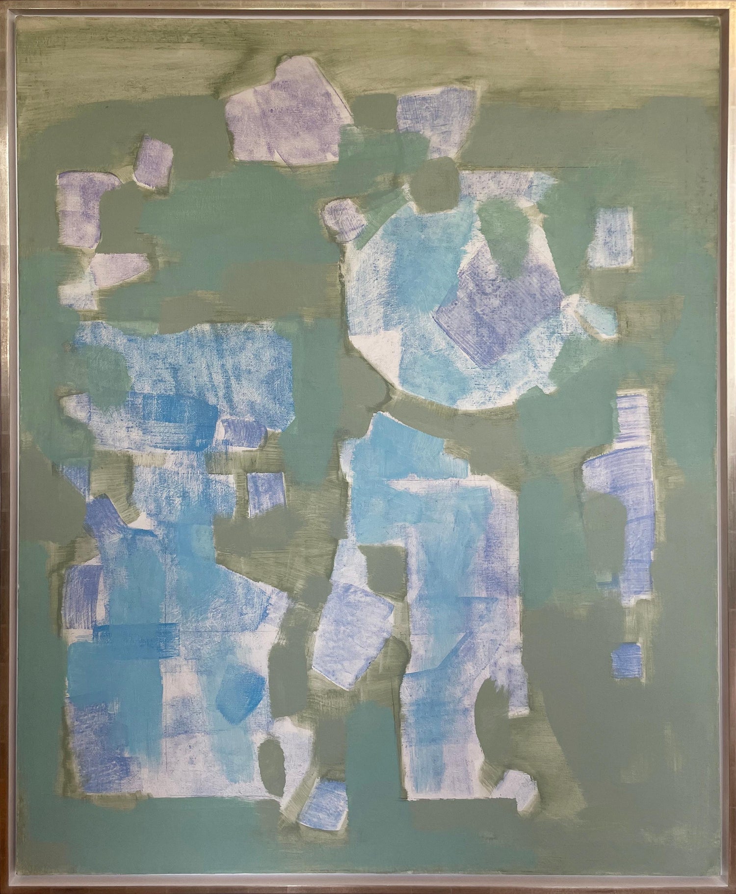 Bold German American Abstract Expressionist Color Field Oil Painting Carl Holty