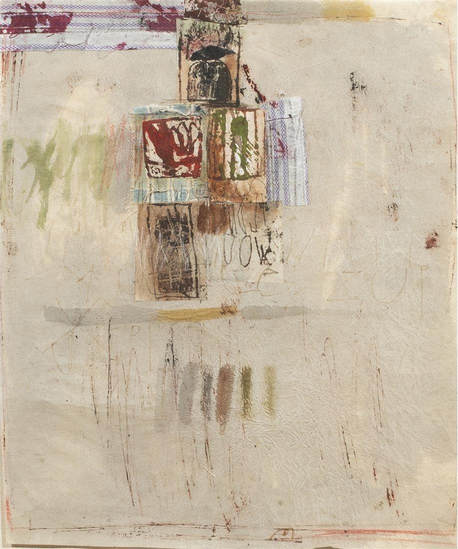 Large American Mod 1990s Mixed Media "LuLu" Carrie McGee